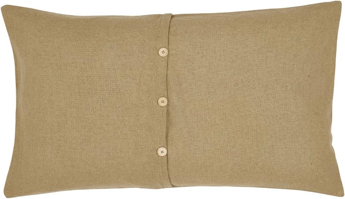 VHC Brands Burlap King Sham 21x37 Tan 1