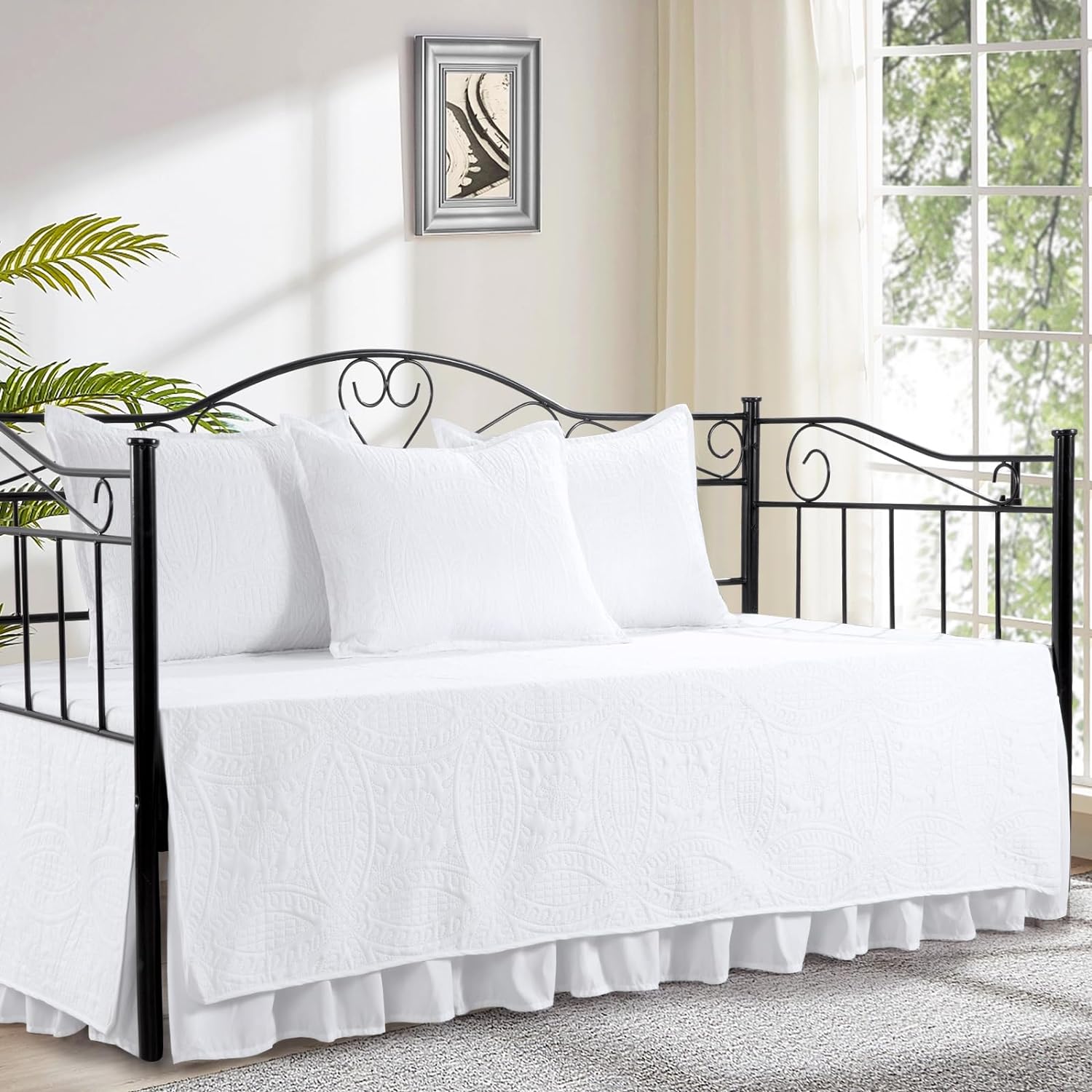 HOMBYS Daybed Set Twin Size Coin Pattern 5 Piece