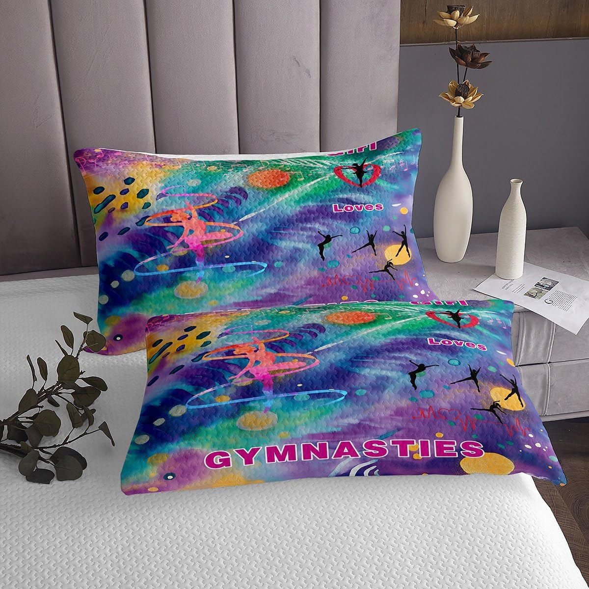 Feelyou Love Gymnastics Coverlet Set for Kids