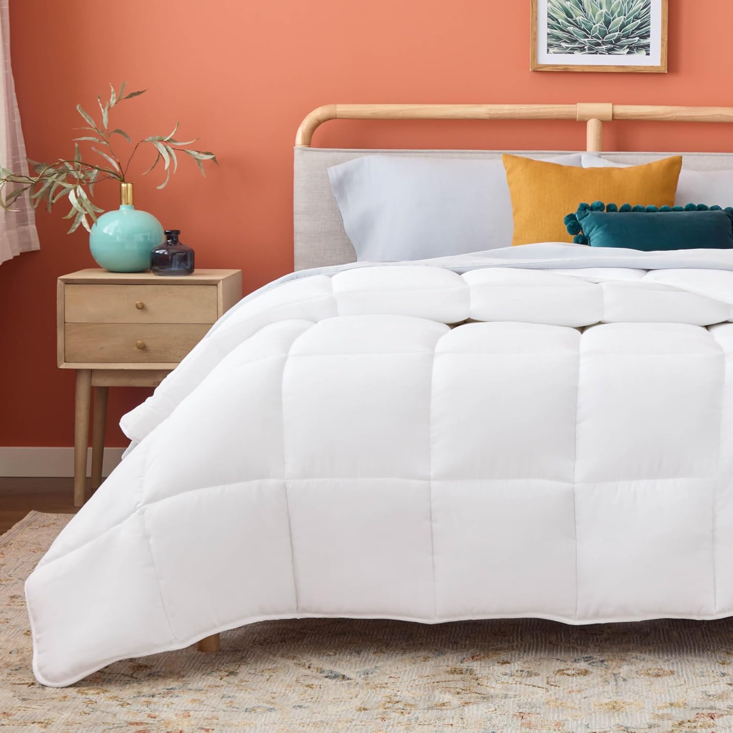 LINENSPA White Down Alternative Comforter and Duvet Insert Queen