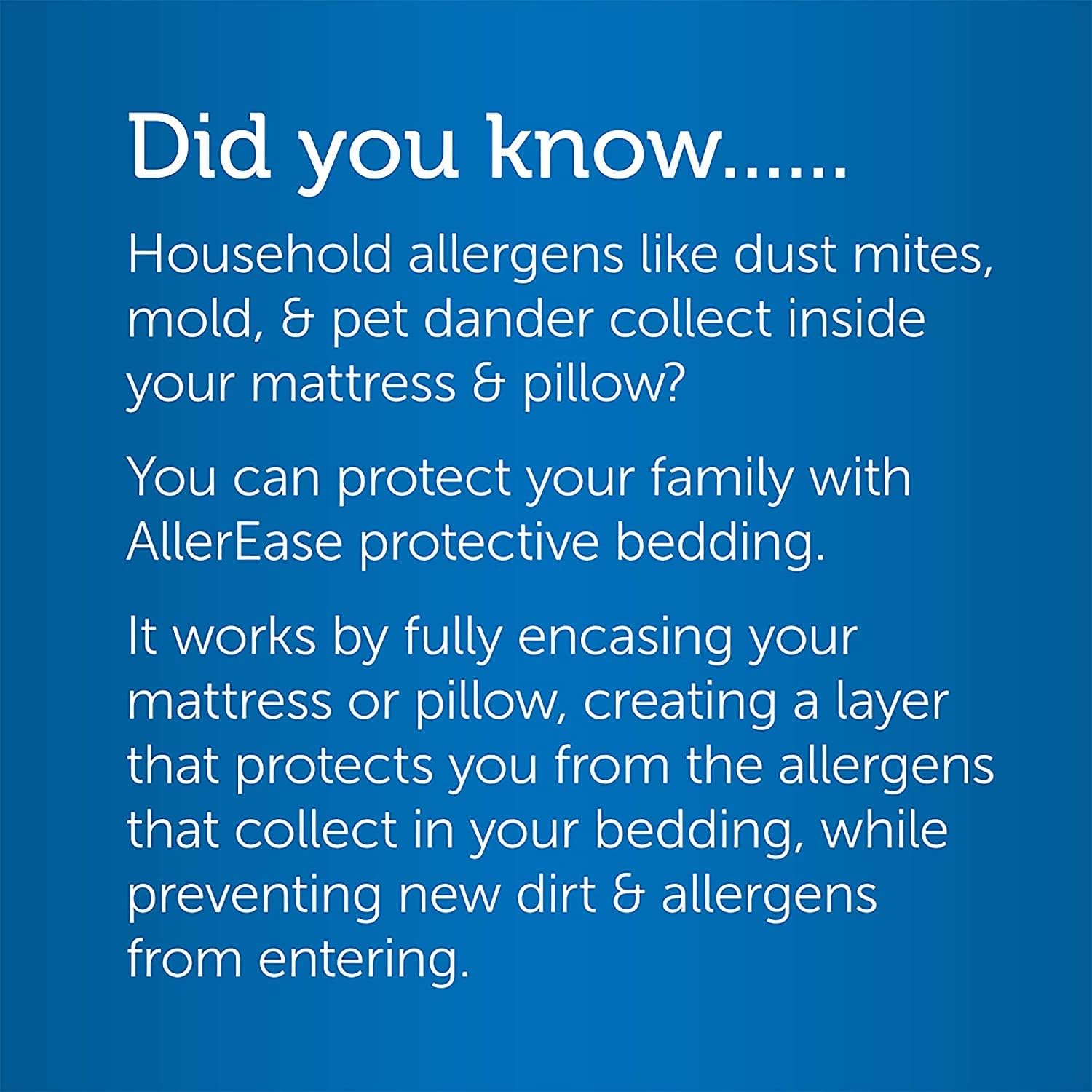 AllerEase Waterproof Mattress Protector for Allergy Protection