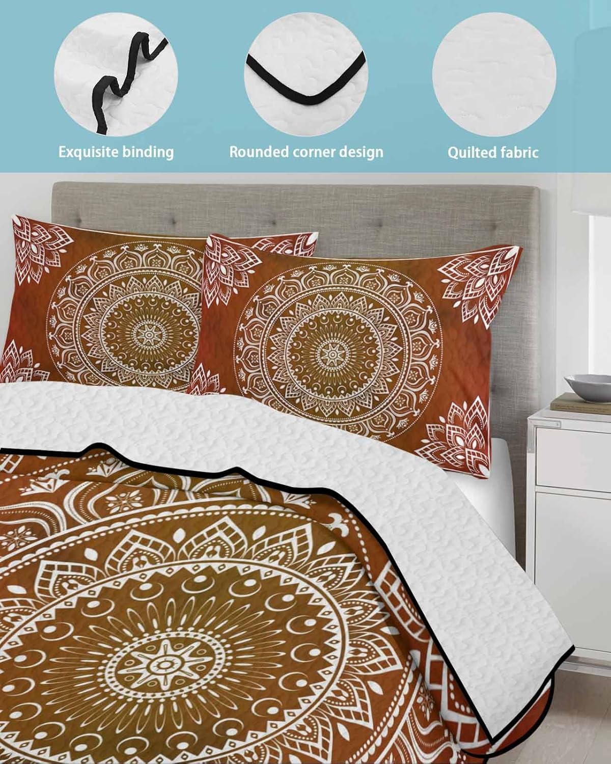 Stongaro Twin XL Quilt Set 3 Pieces Breathable Comforter