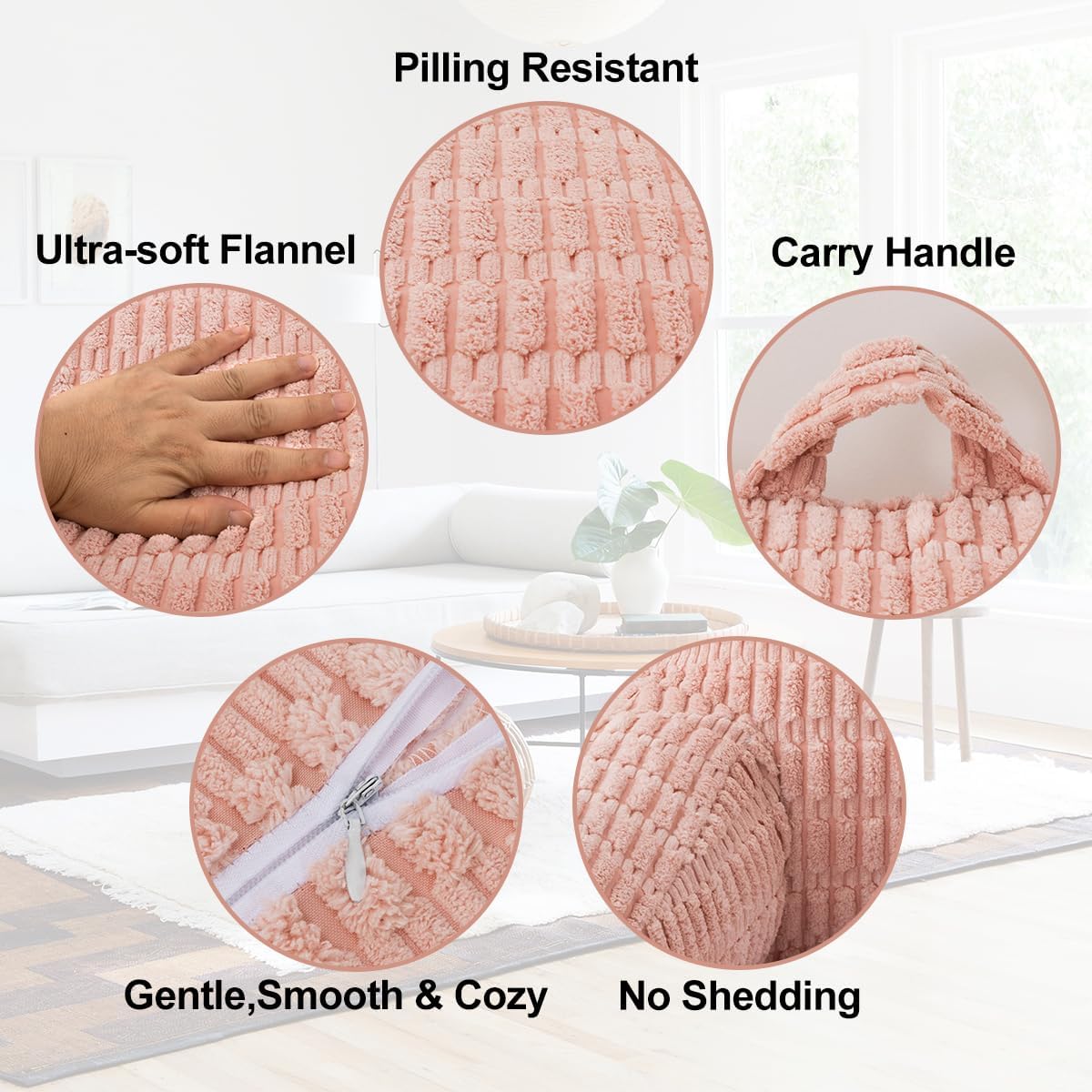 Holawakaka Reading Pillow with Arms - Light Pink