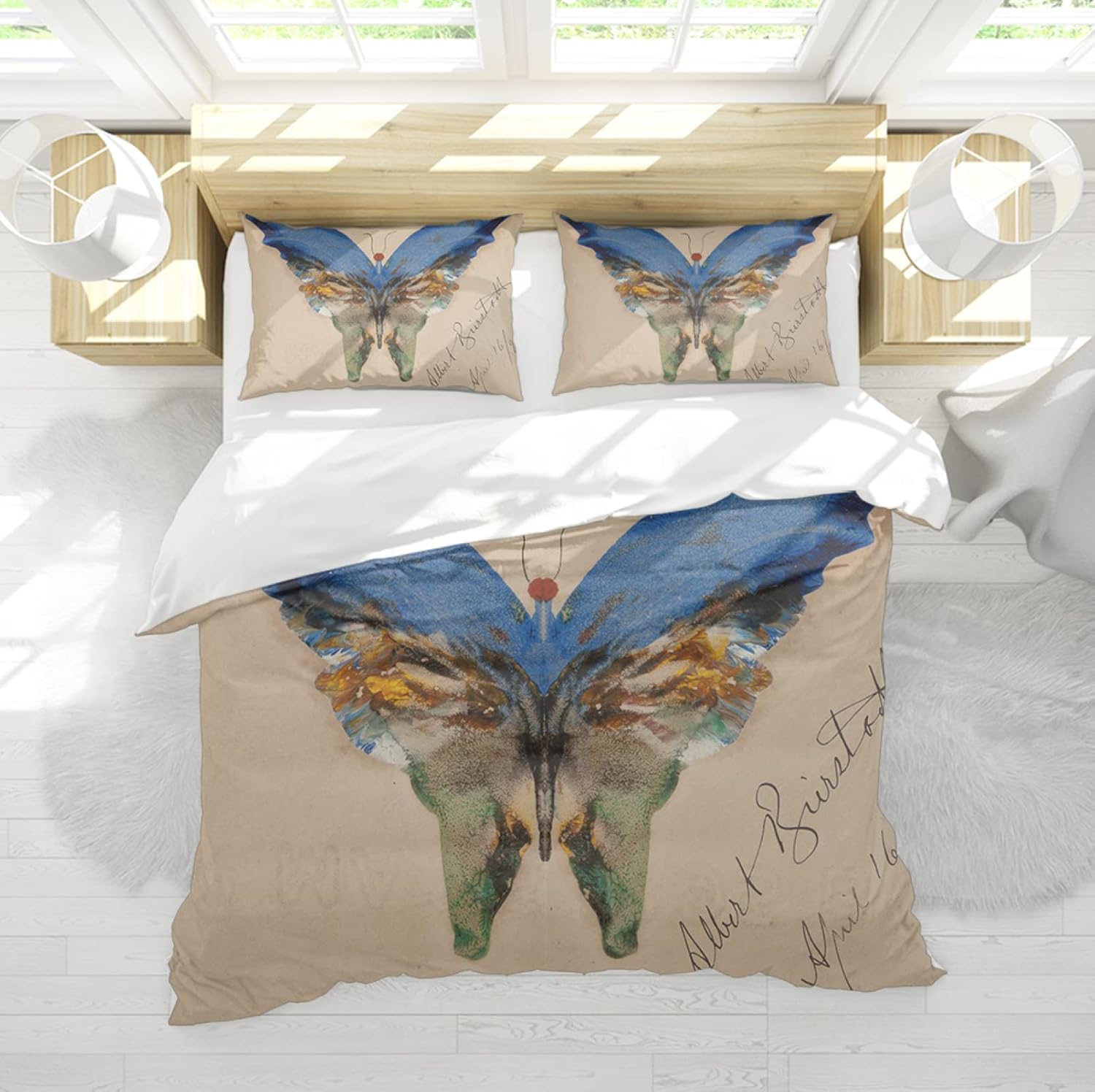 RIVINE Albert Bierstadt Summer Duvet Cover Set 3 Pieces