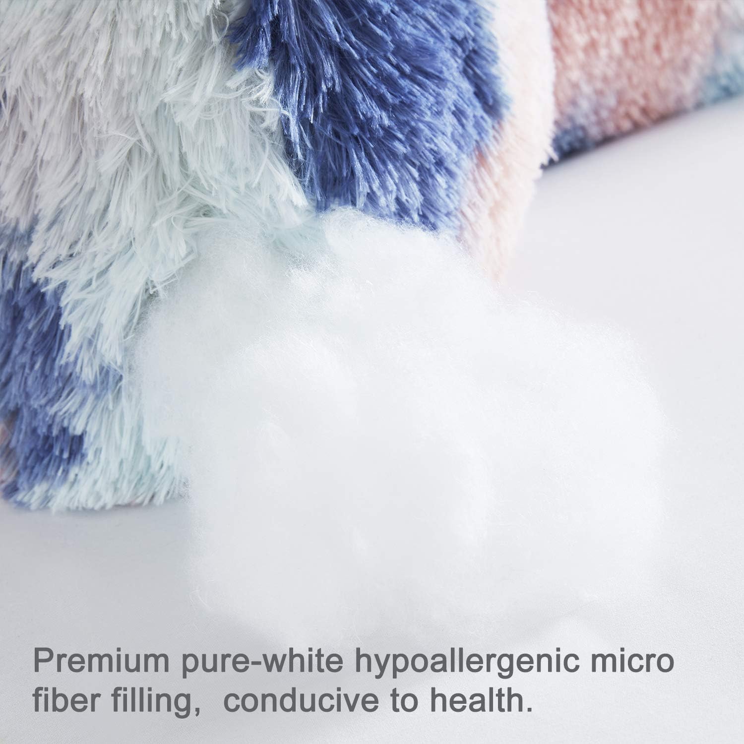 Faux Fur Reading Pillow - Big 30x17x17 Inches Cozy Backrest