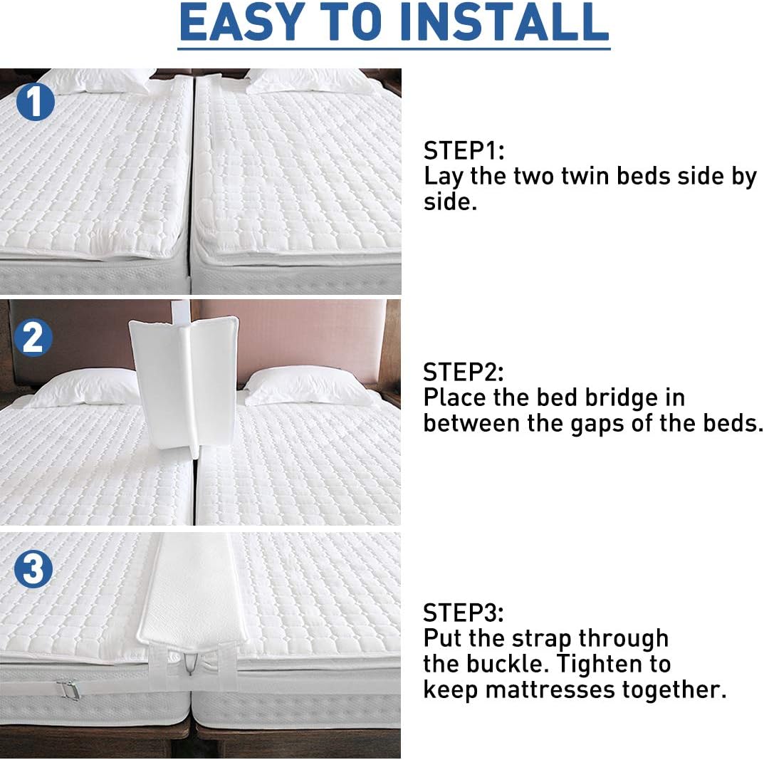 HITOMEN Bed Bridge for Twin to King Conversion