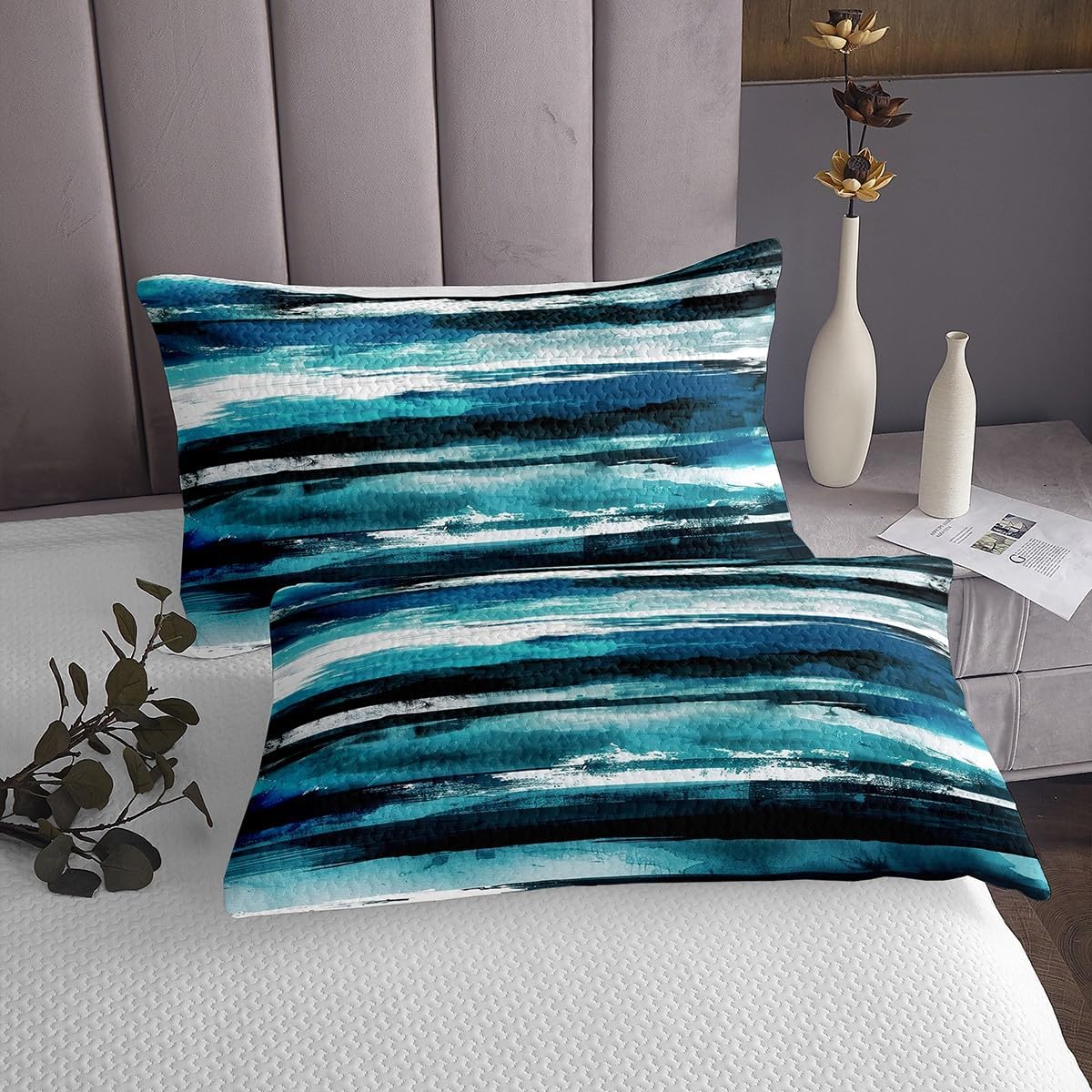 Erosebridal Gradient Queen Quilt Set with 2 Pillowcases