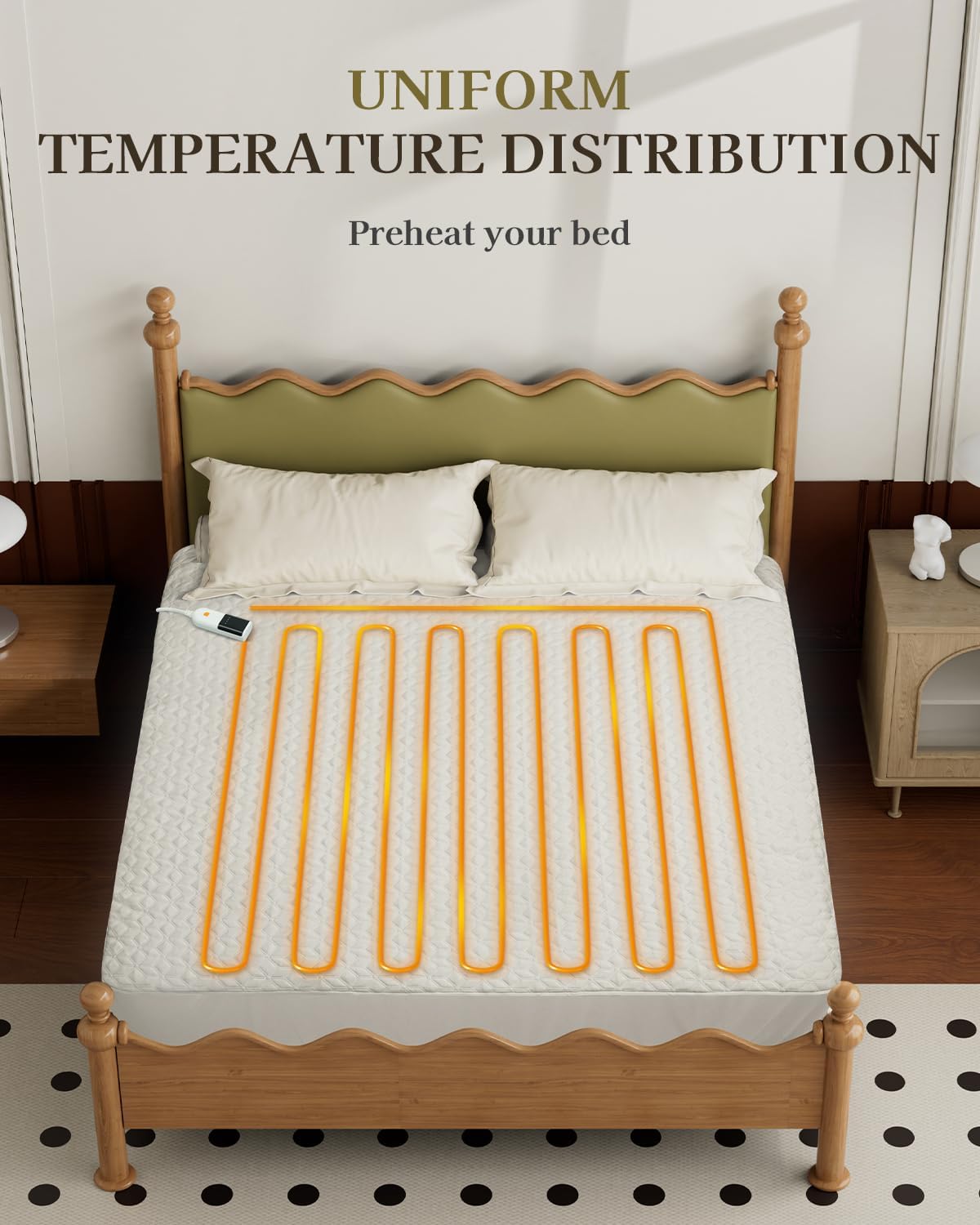 Gotcozy Heated Mattress Pad Twin XL - 6 Heat Settings 10 Hour Auto Off
