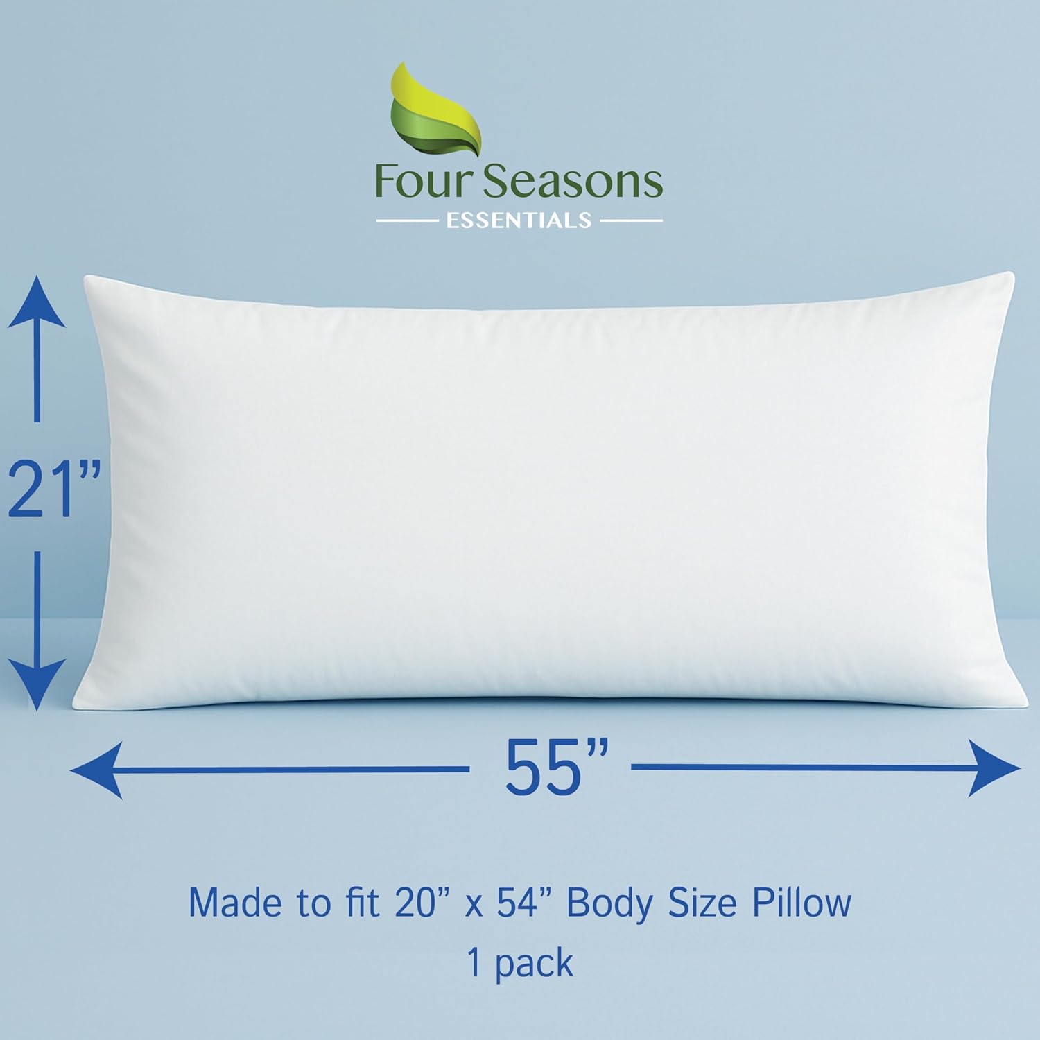 Four Seasons Essentials Body Pillow Protector 21x55 Waterproof