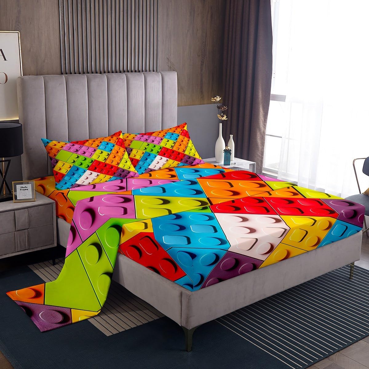 Feelyou Toy Brick Bed Sheet Set for Kids 1