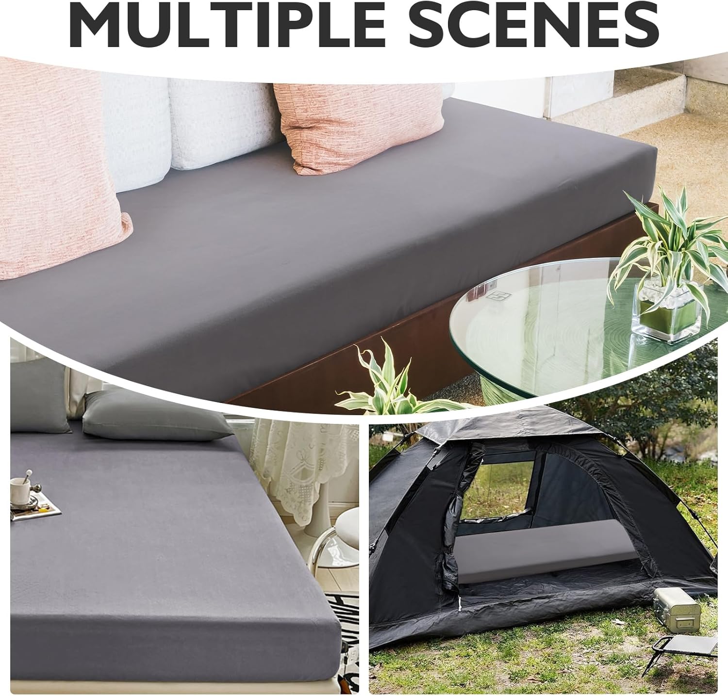URZGU Twin Fitted Sheet Gray 6 Ultra Soft Breathable