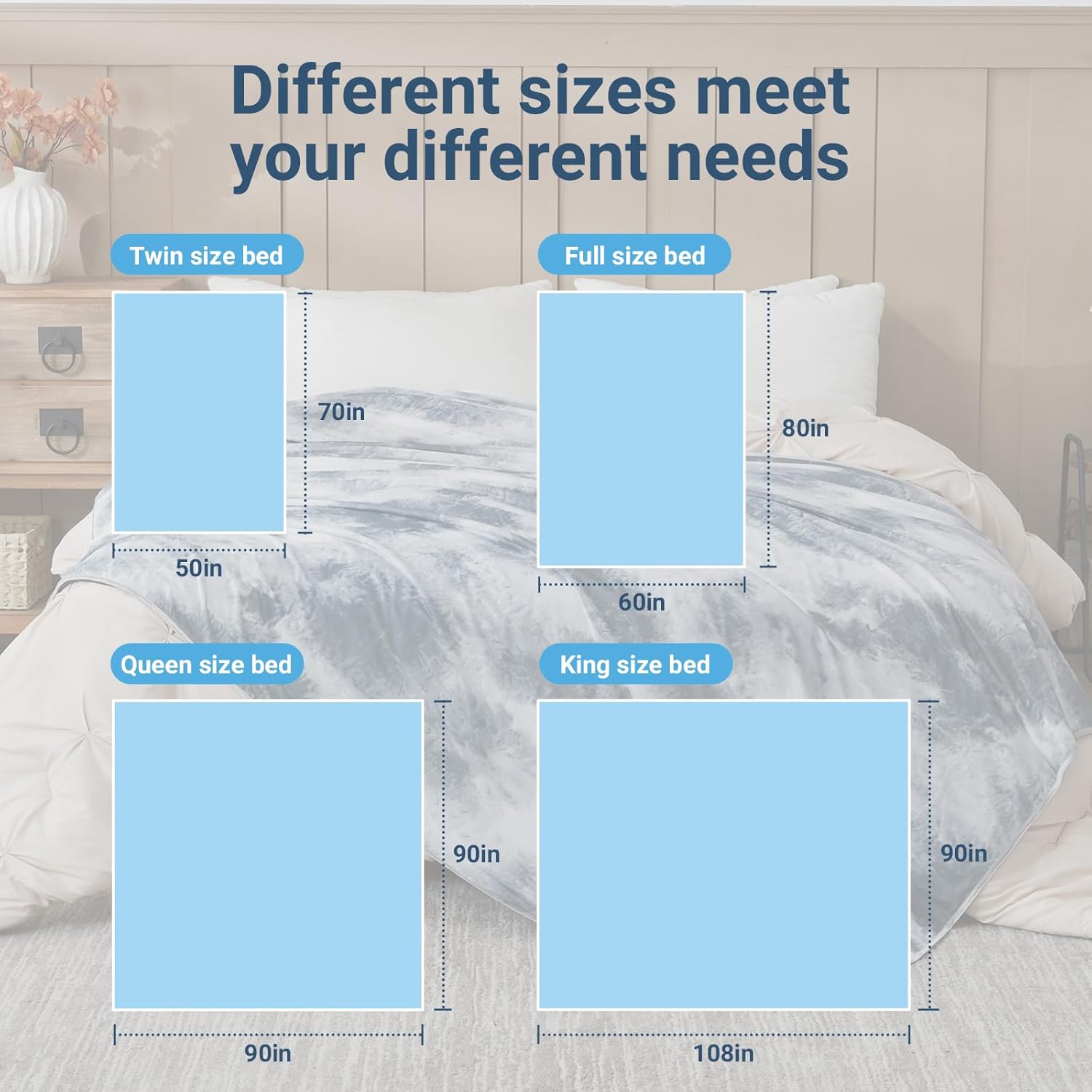 Cooling Blanket for Hot Sleepers 50x70 Throw Size
