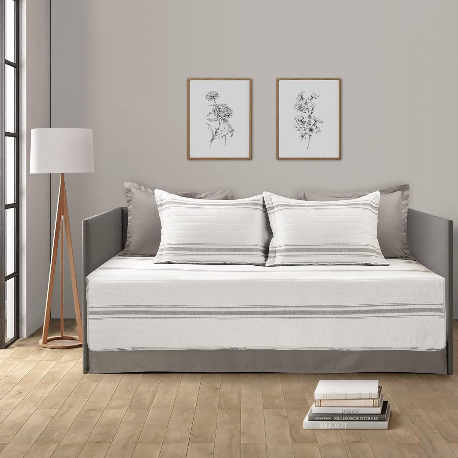 Lush Decor Farmhouse Stripe Daybed Cover Set