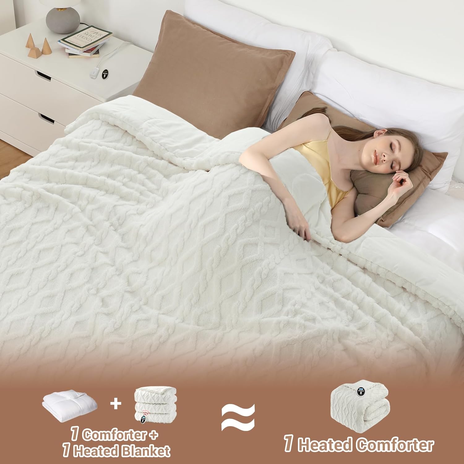 STARBEDIA Heated Comforter Blanket Queen Size