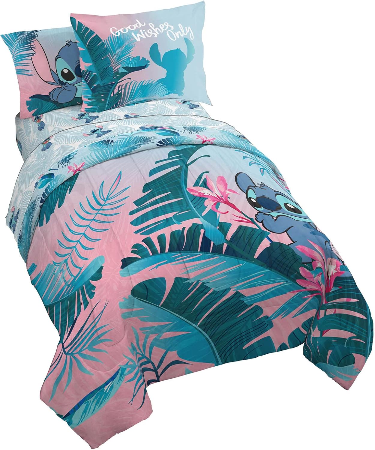 Jay Franco Disney Lilo Stitch 5 Piece Twin Bed Set