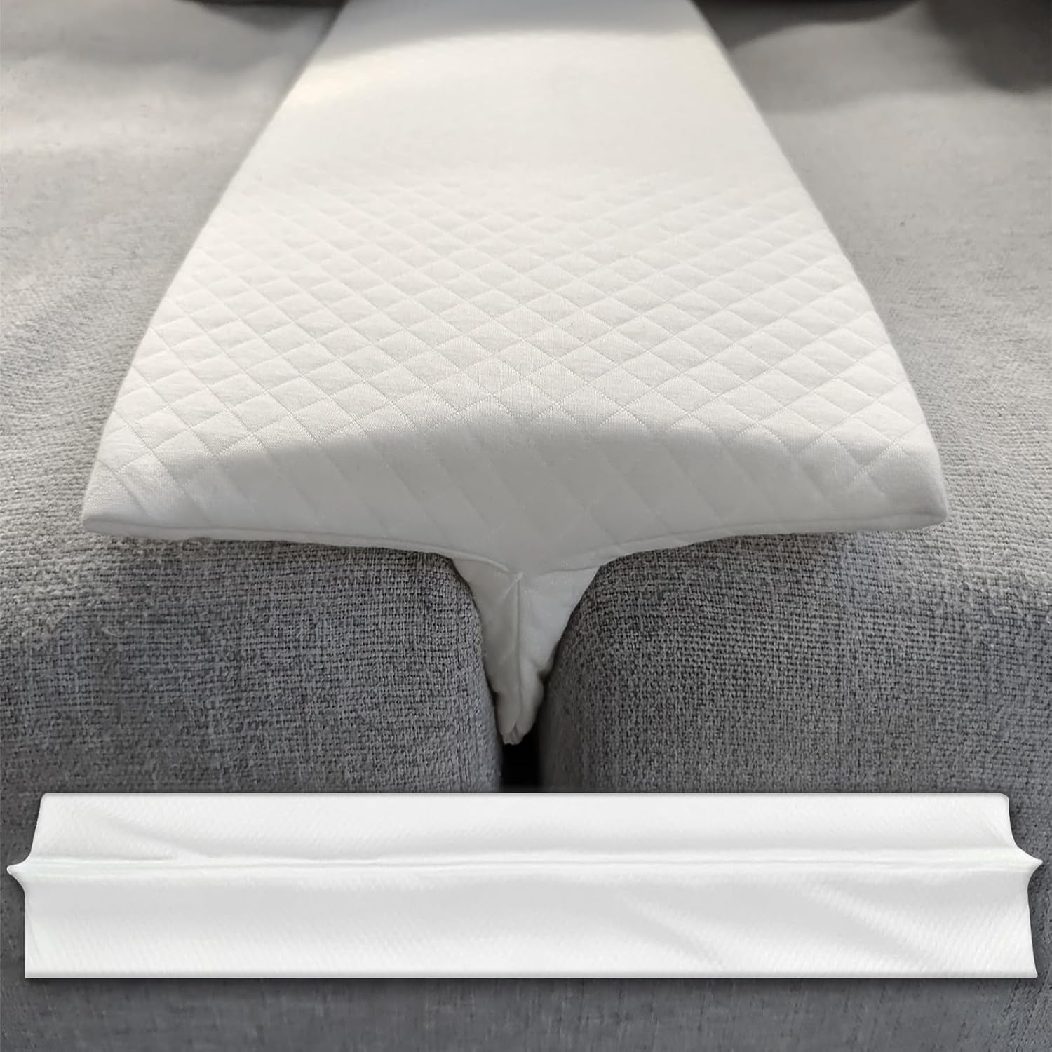 12 X 76 Twin to King Bed Converter Kit with Washable Cover White