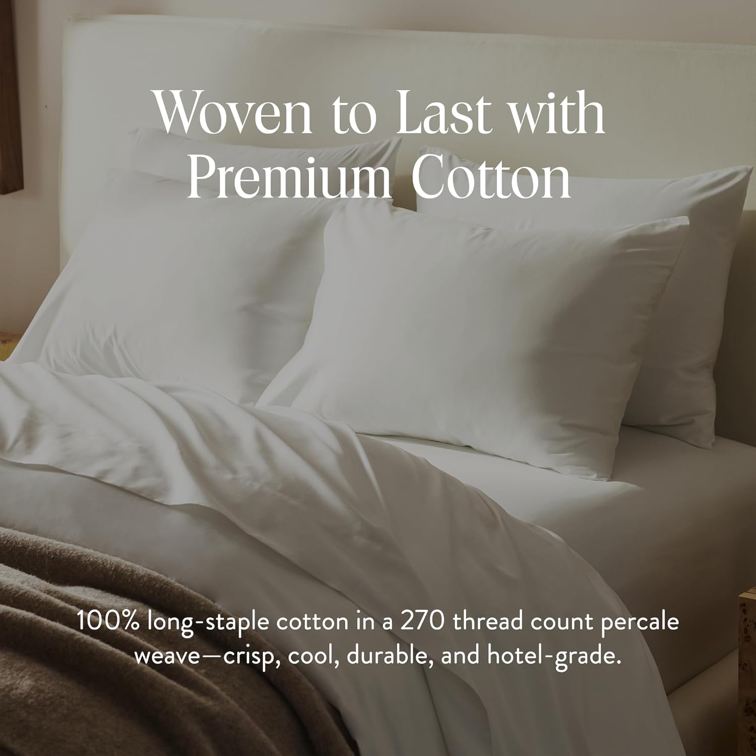 Brooklinen Luxury Percale Duvet Cover 100 Cotton White