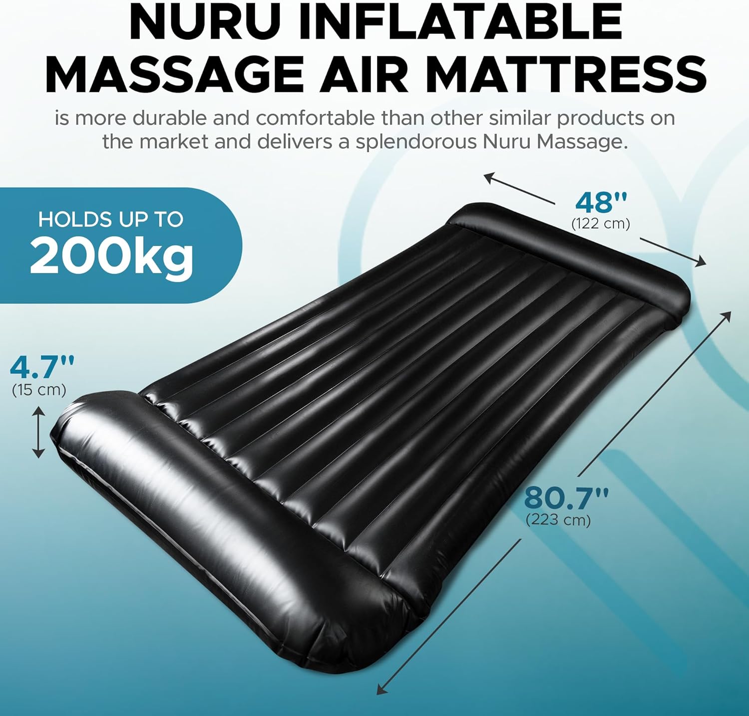 EROTICGEL Inflatable Nuru Massage Mattress 88 x 48 x 6