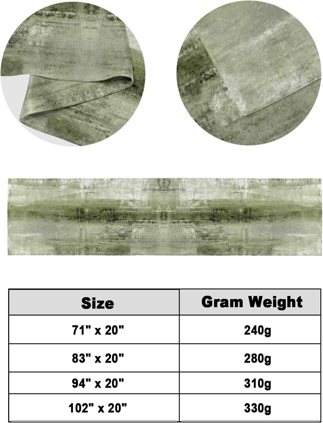 Ldtrchee Queen Bed Runner Sage Green Satin Decorative Scarf Throws