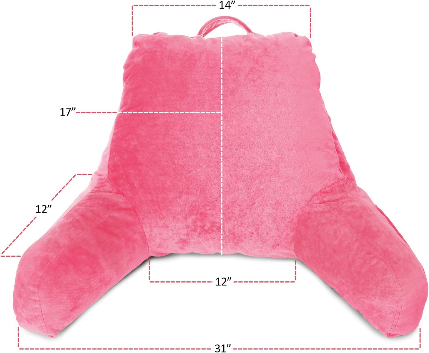 Clara Clark Reading Pillow - Medium Light Pink