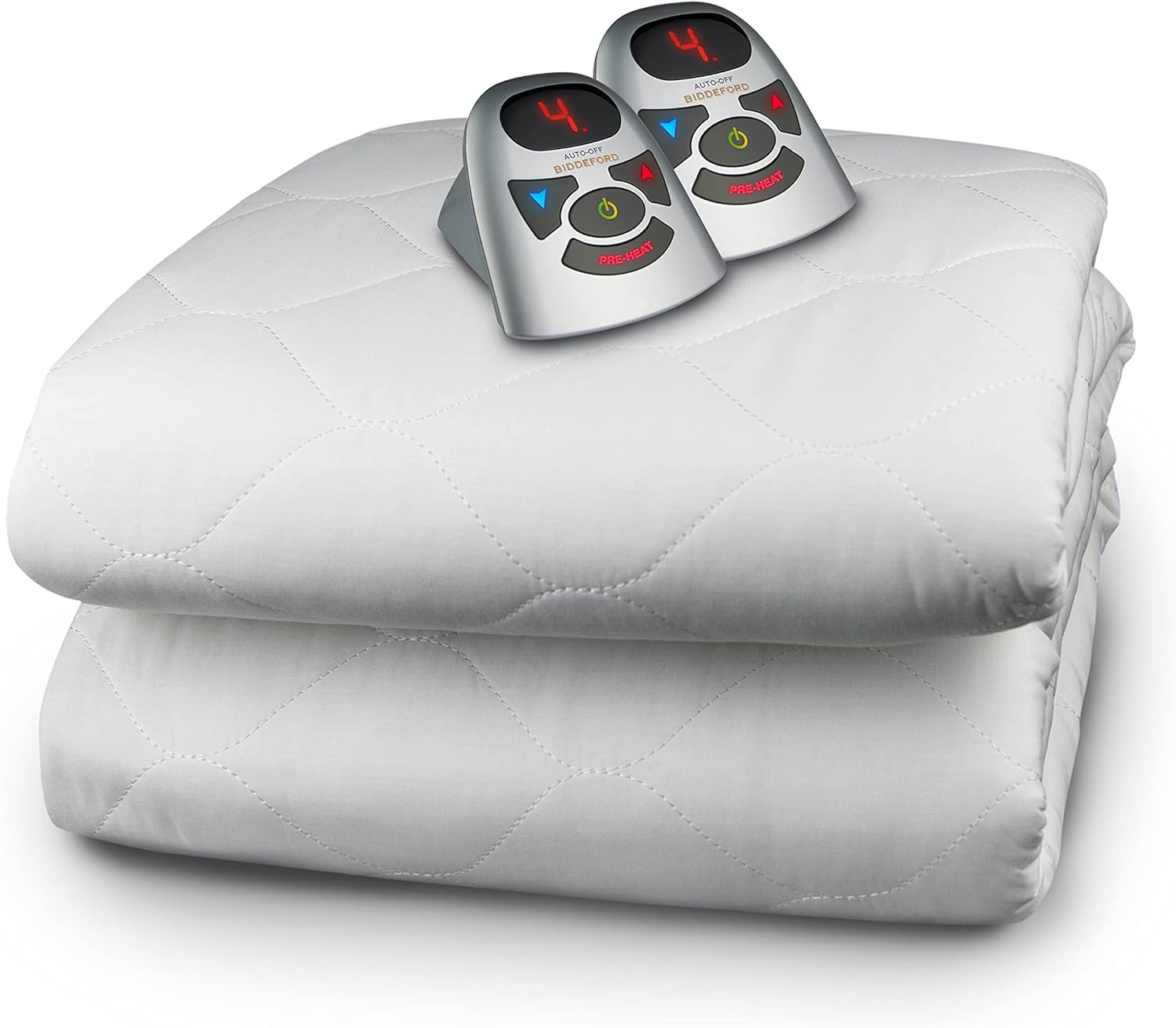 Biddeford Blankets Heated Mattress Pad with Digital Controller King White