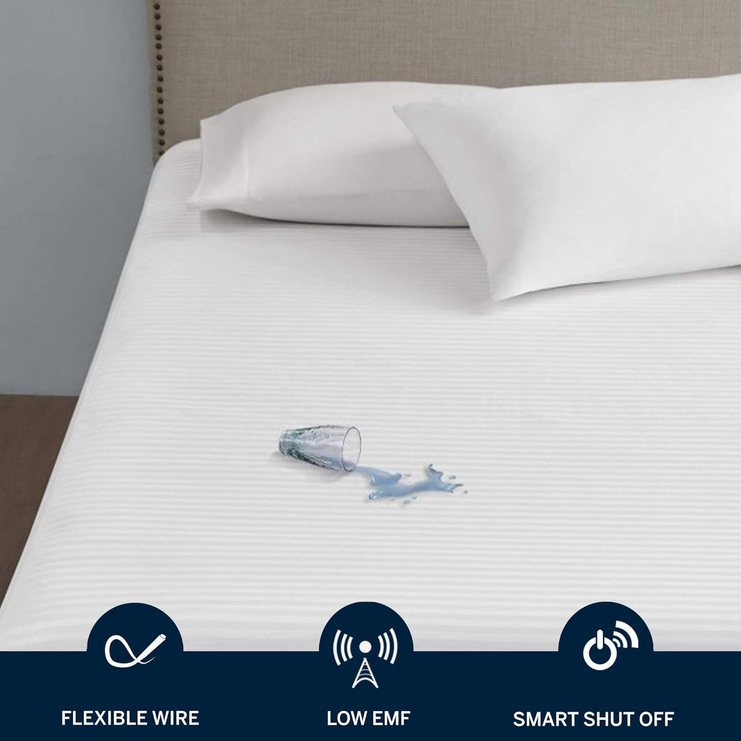 Serta Waterproof Heated Mattress Pad with 10 Heat Settings