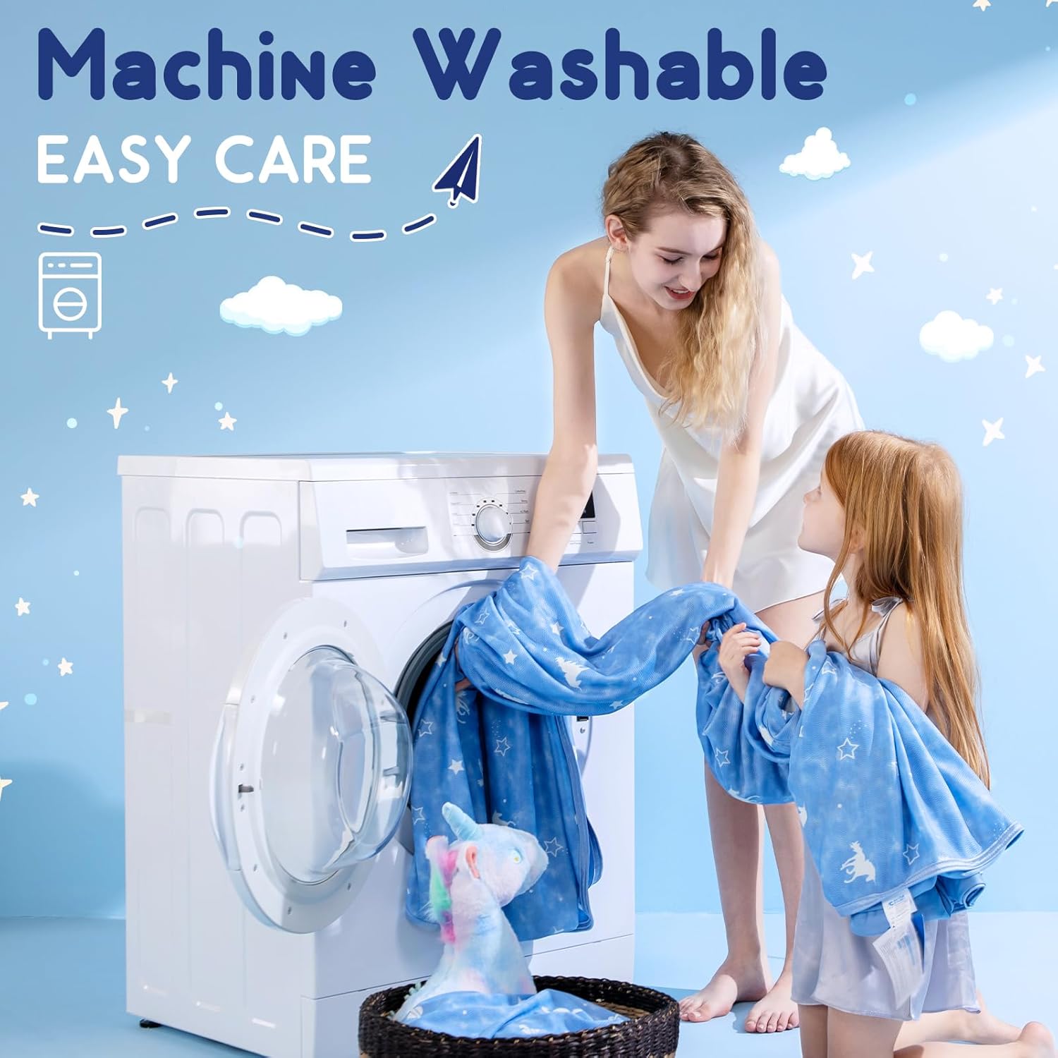 Elegear Kids Cooling Blanket with Glow in The Dark Design