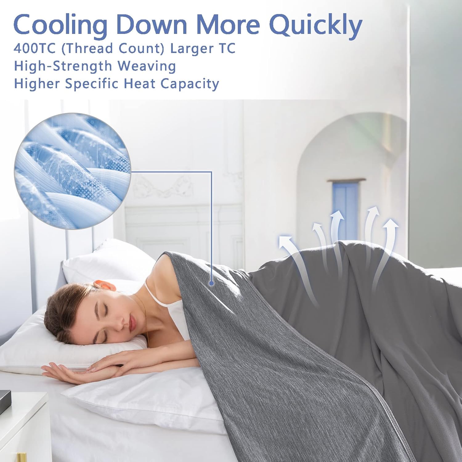 Topcee Cooling Blanket Queen Size 90x90 for Hot Sleepers