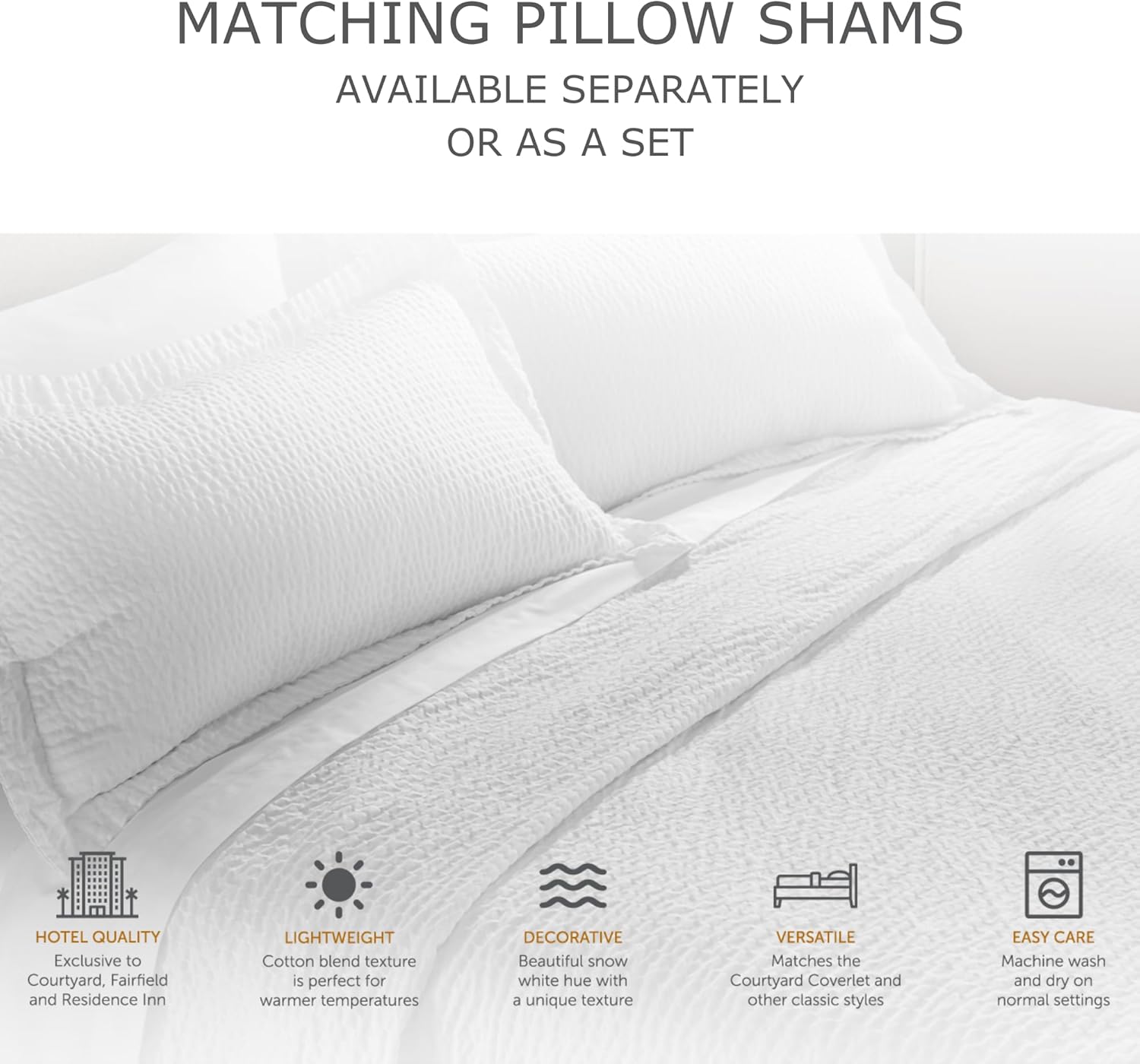 Courtyard by Marriott Textured Coverlet - White Queen