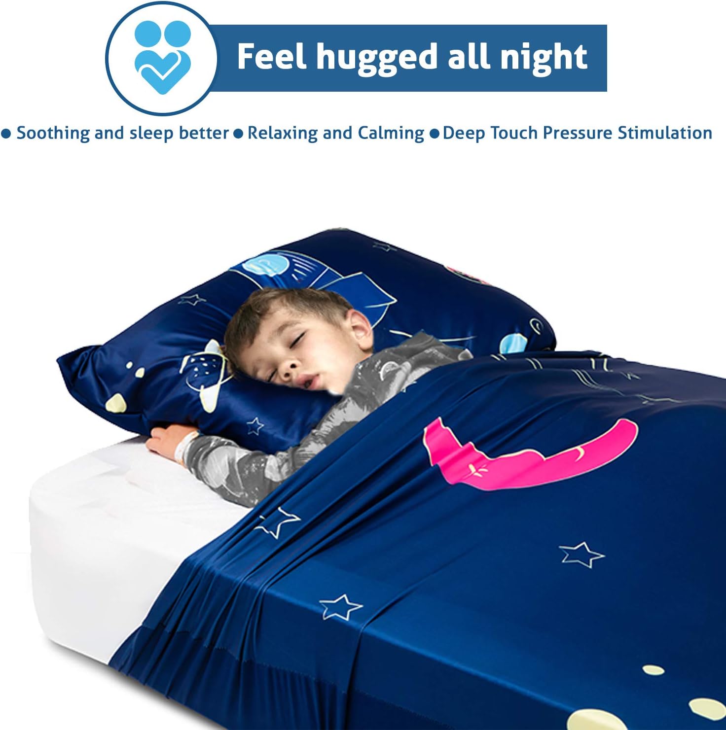 Friendly Cuddle Sensory Compression Sheet for Kids Twin Size