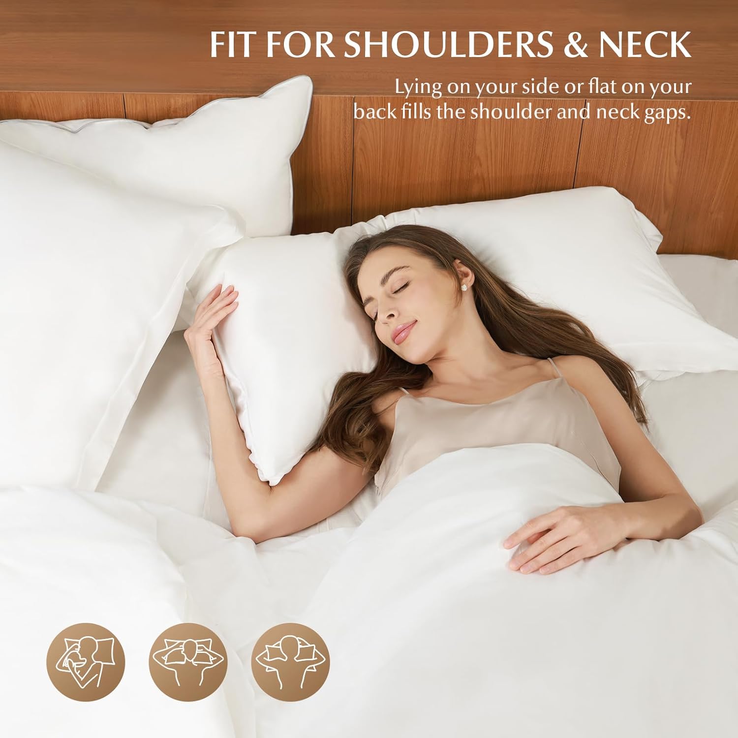 Finbuco Natural Goose Down Pillow - 750 Fill Power Soft Comfort Hotel-Luxury