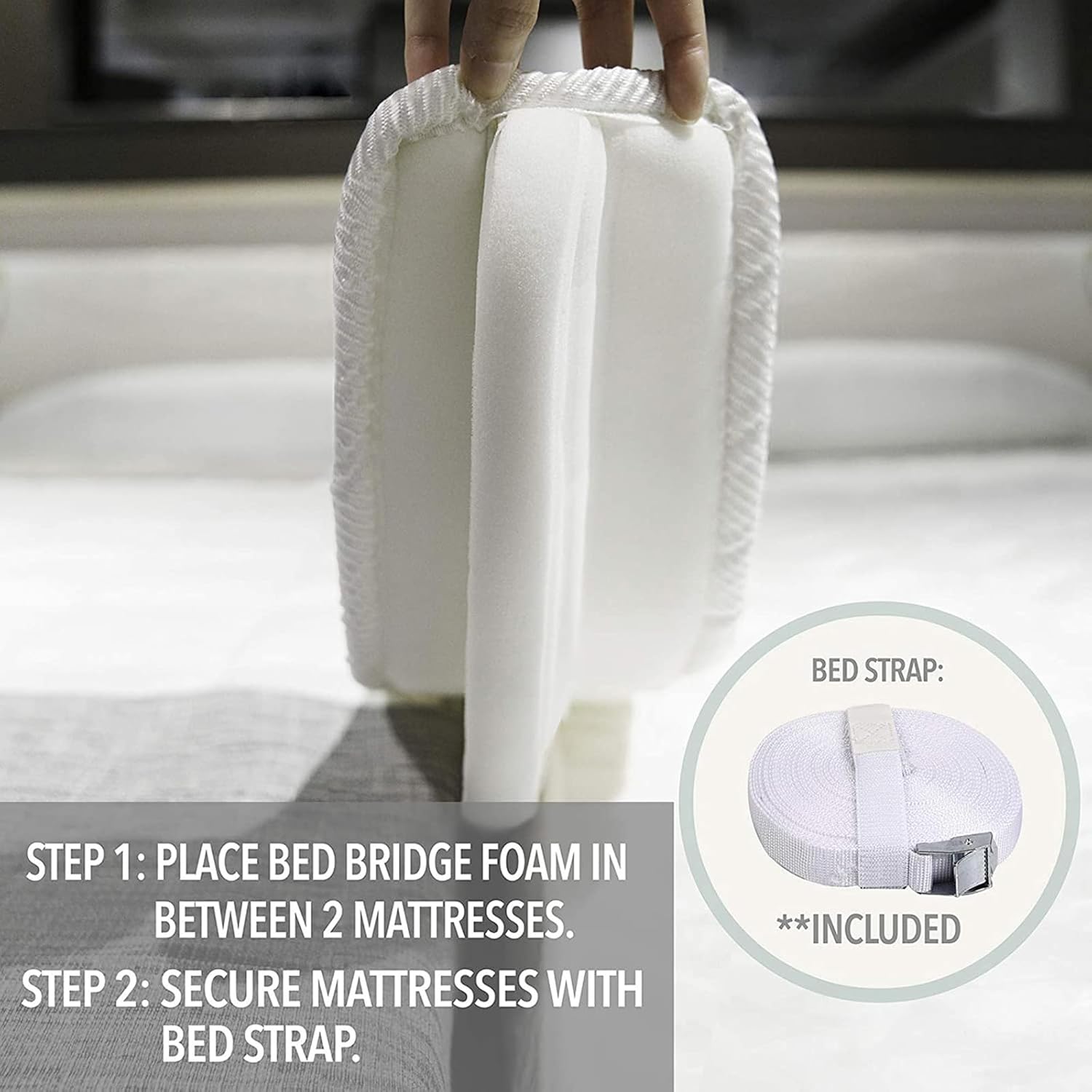GORBUS Wide Bed Bridge Twin to King Converter 1