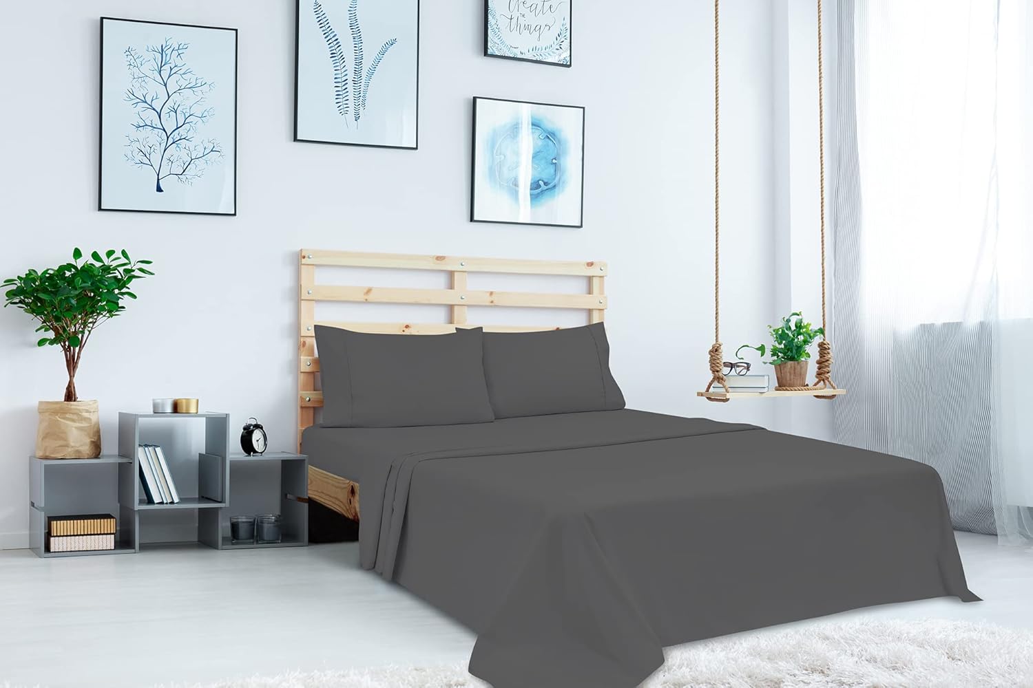 ROYALE LINENS Twin XL Flat Sheet - Ultra Soft Brushed Microfiber
