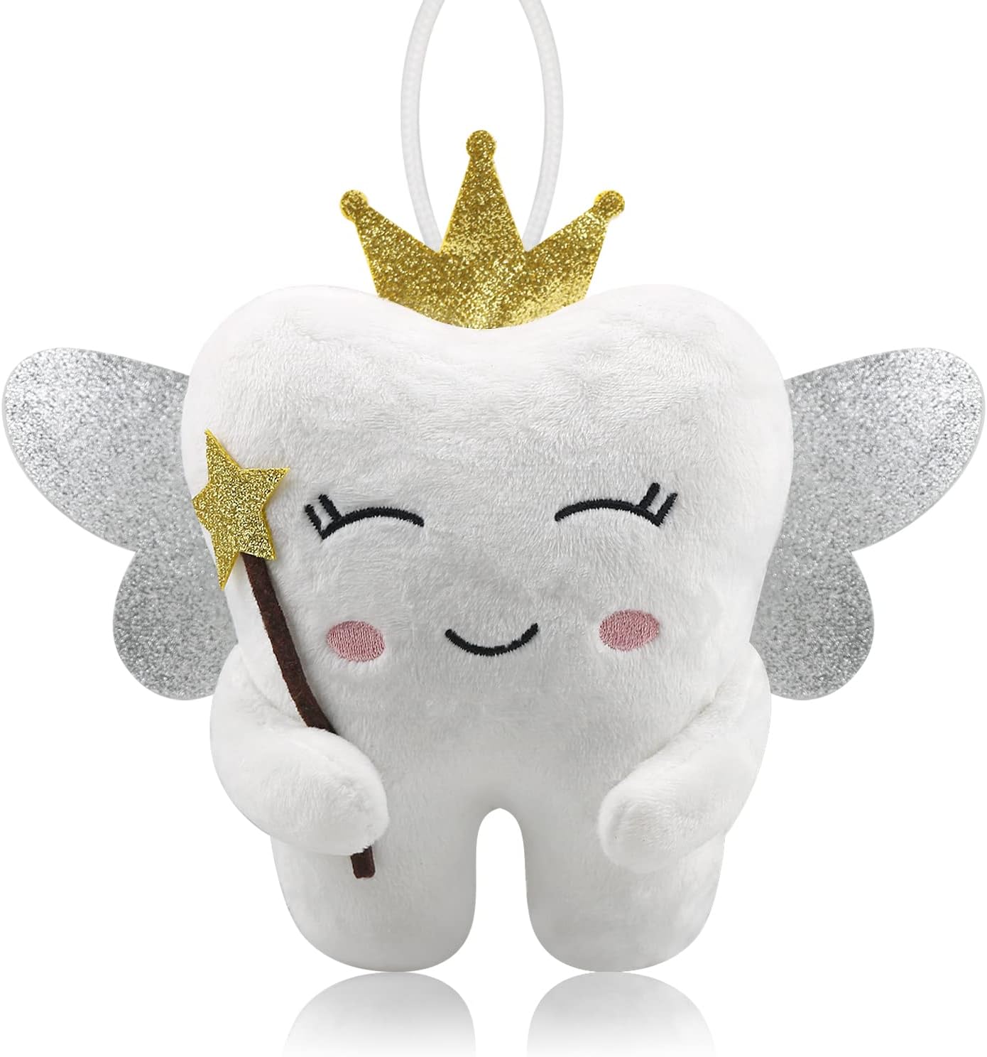 Tooth Fairy Pillow with Shiny Wings and Pockets