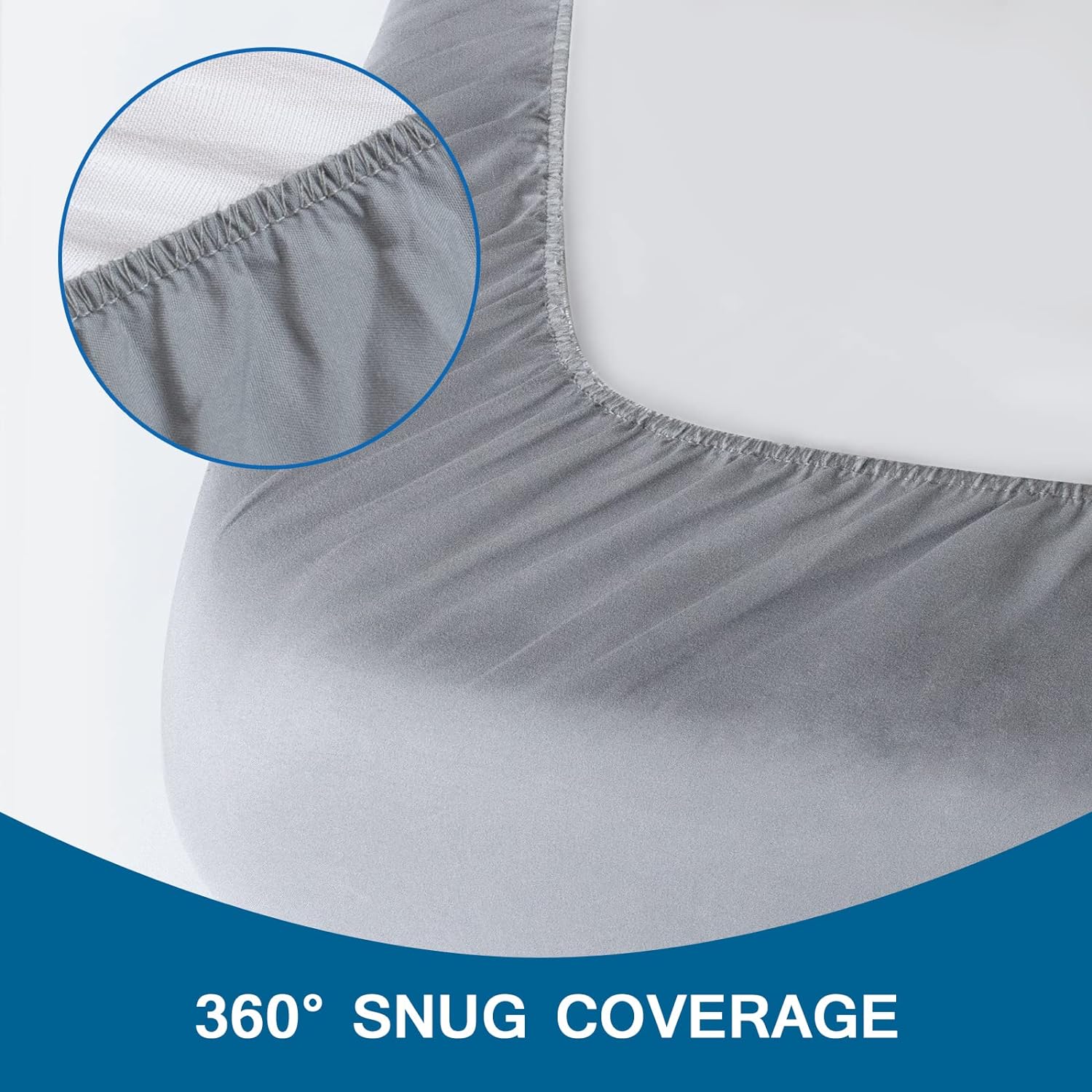 Coldwind Cot Sheets 31 x 75 2 Pack Fitted Microfiber Bed Cover Gray