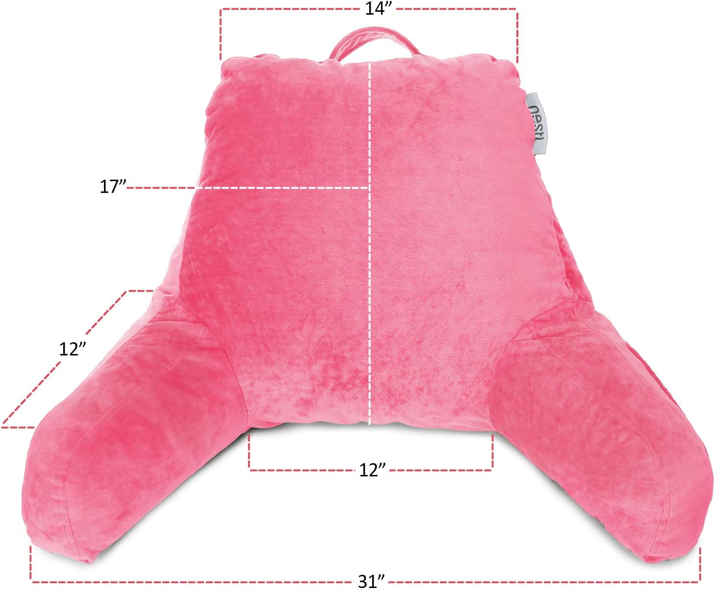 Clara Clark Reading Pillow - Medium Light Pink