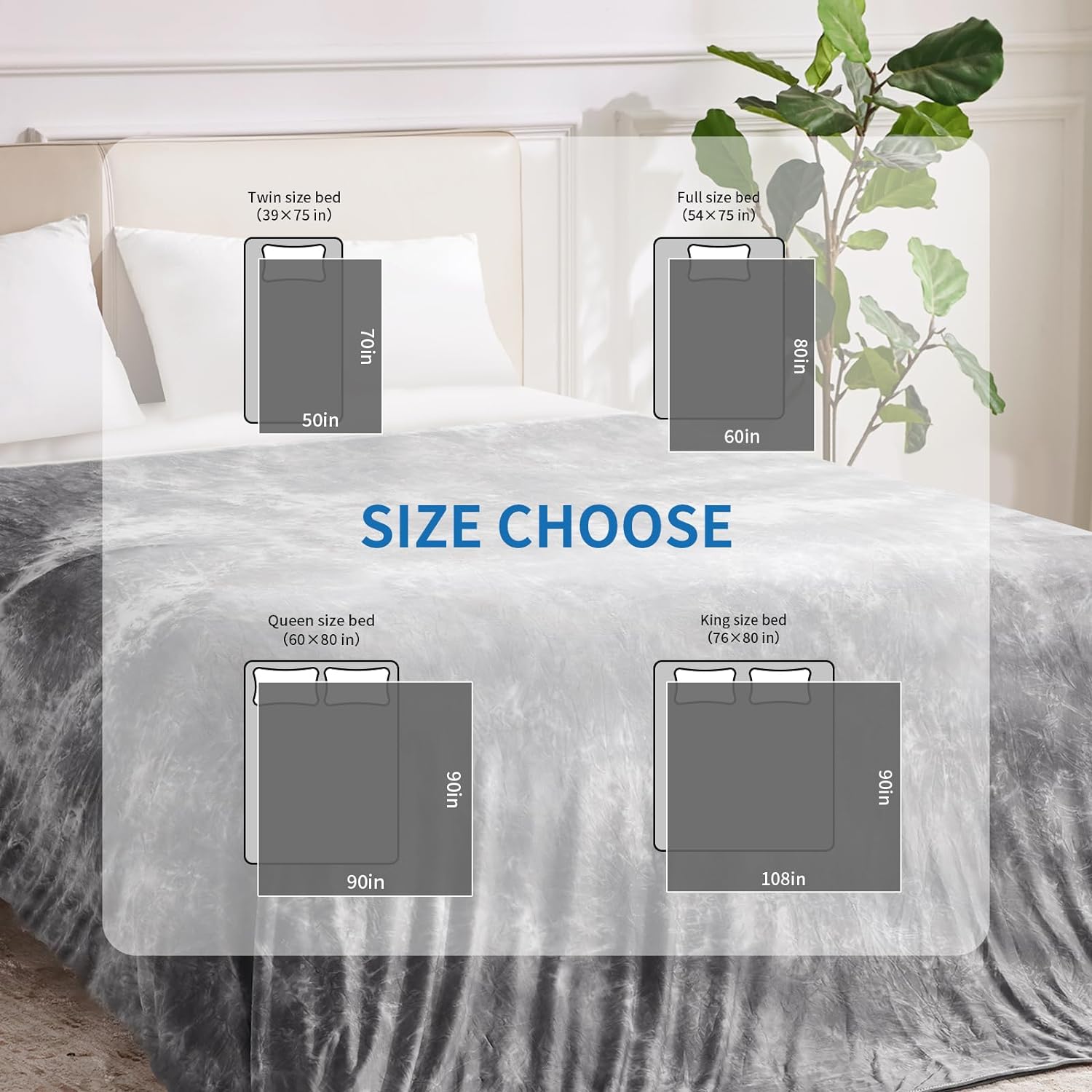 Guohaoi Cooling Throw Blanket for Hot Sleepers Full Size 60x90