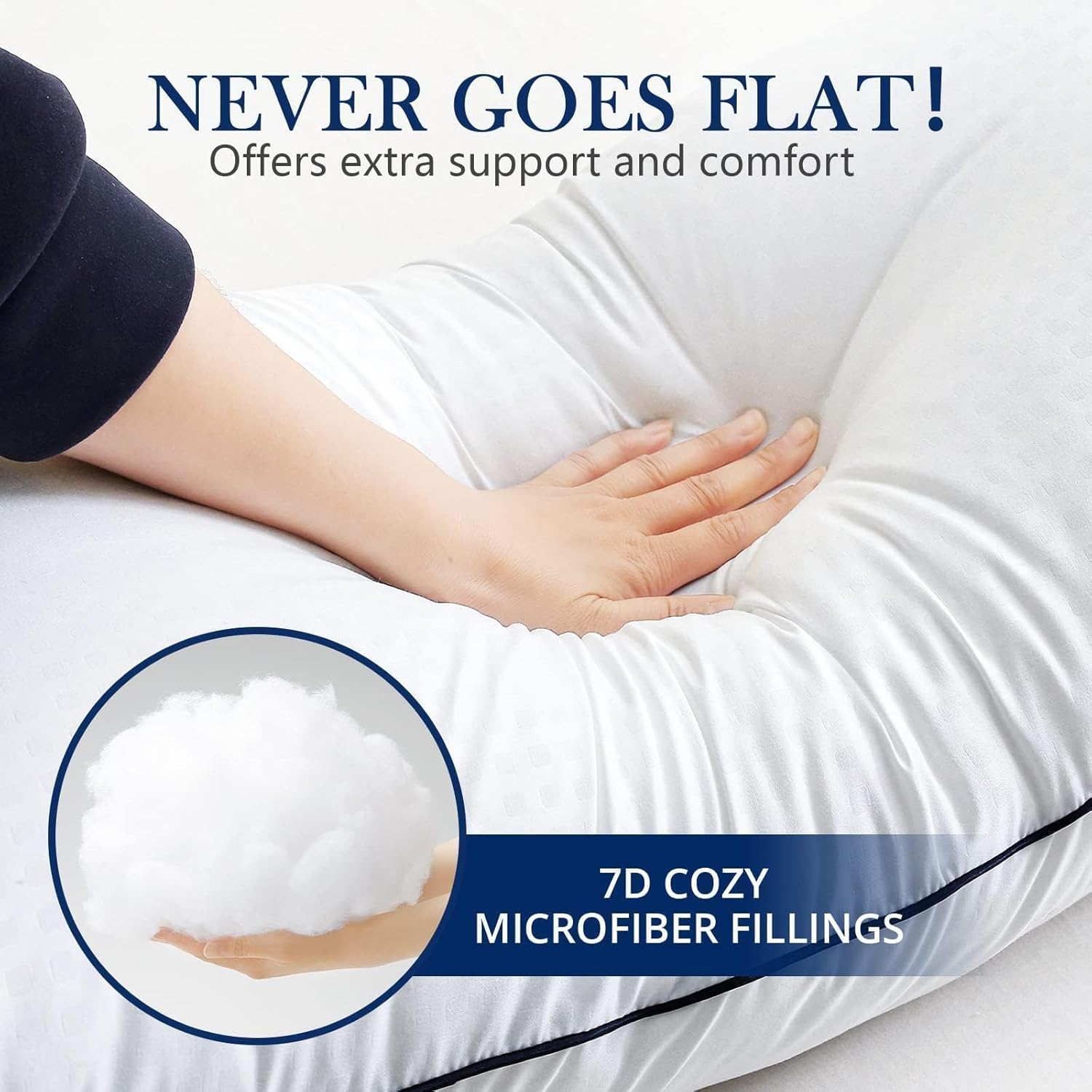HYMOKEGE Body Pillow for Adults - 20X54 Fluffy Support Pillow