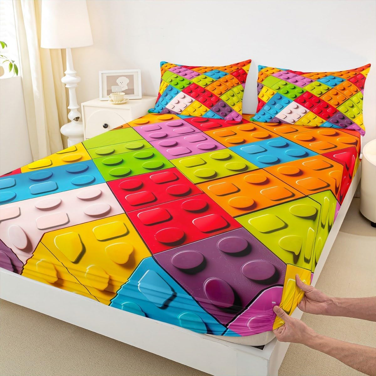 Feelyou Toy Brick Bed Sheet Set for Kids 1