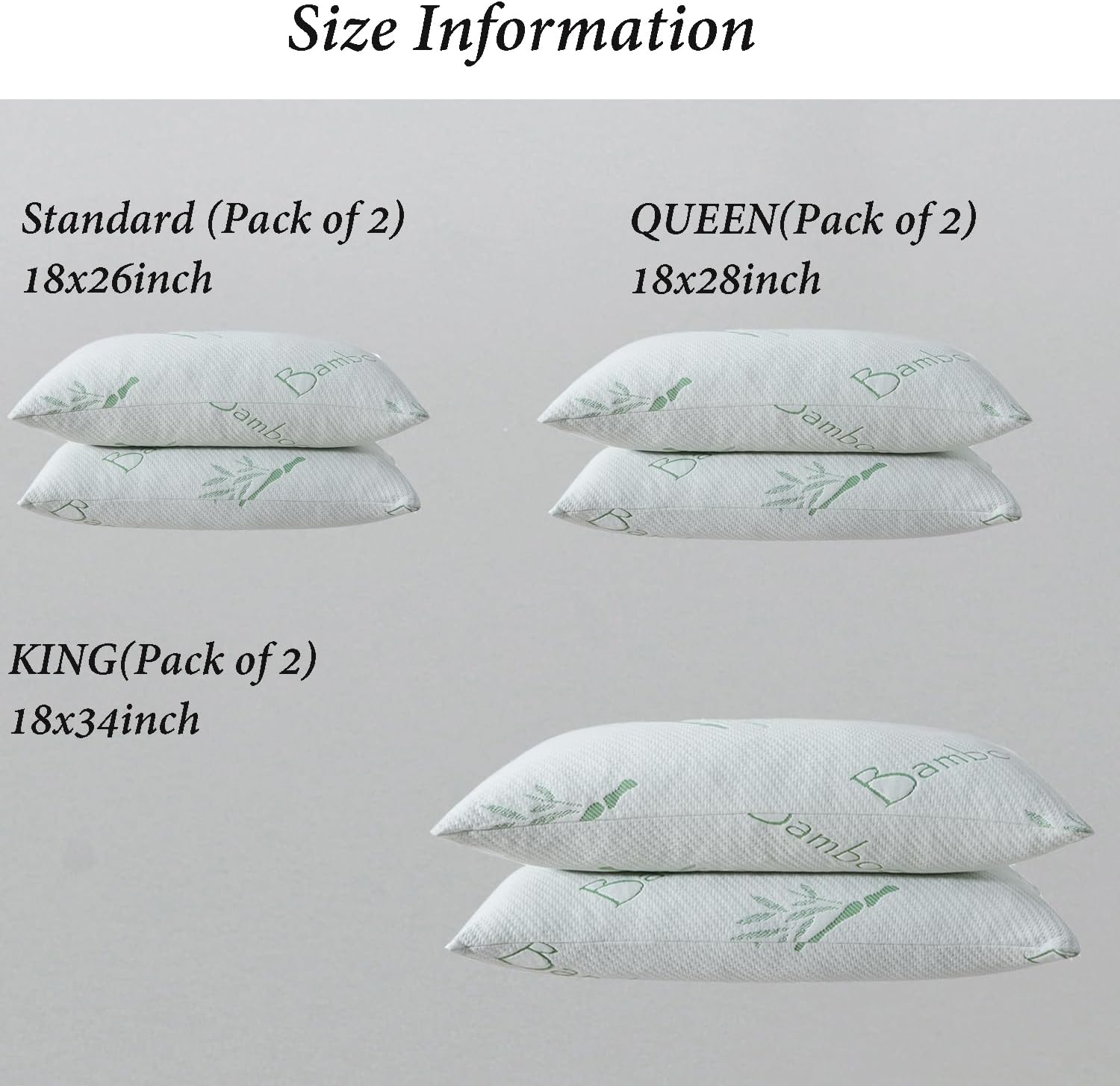 HOXXME Cooling Shredded Memory Foam Pillow Set of 2