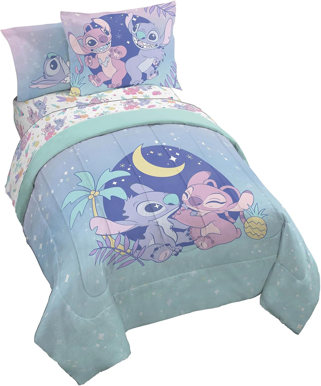 Jay Franco Disney Lilo and Stitch Comforter Set - 5 Piece Kids Bedding