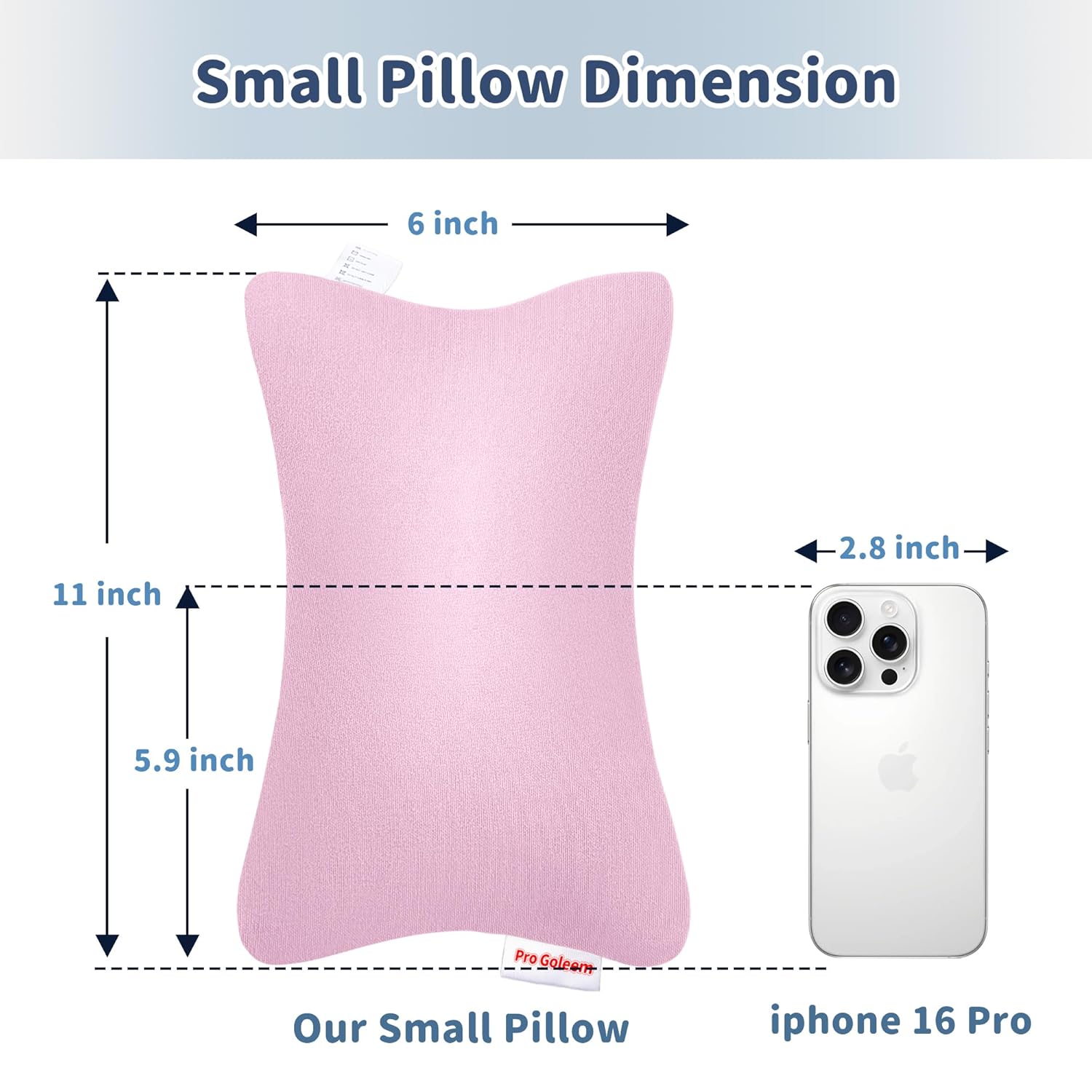 Pro Goleem Pink Travel Pillow for Kids and Camping