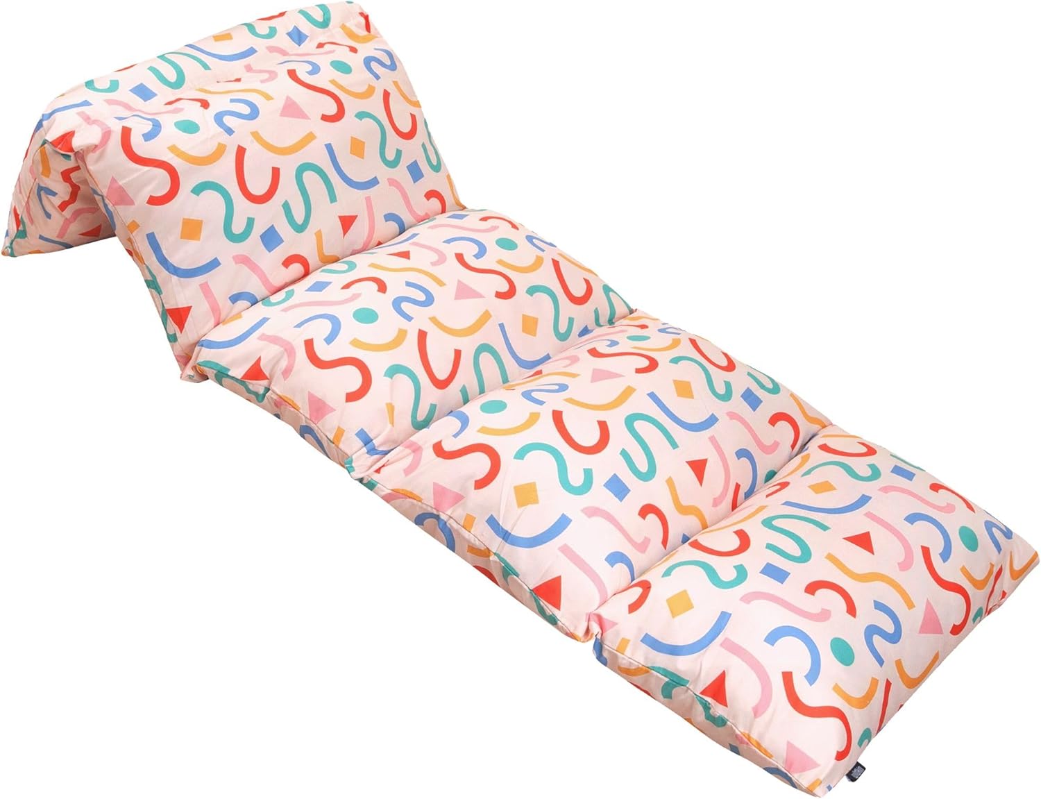 Wildkin Kids Floor Lounger - Travel-Friendly Confetti Peach