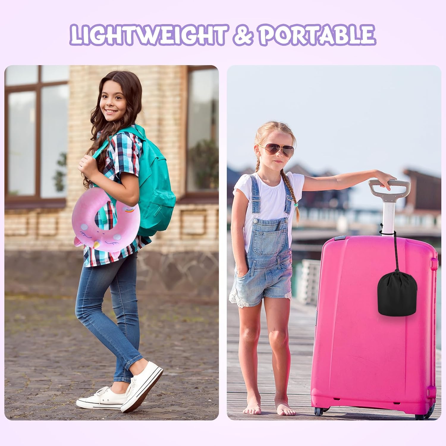 Cirorld Travel Pillow for Kids with Sleep Mask