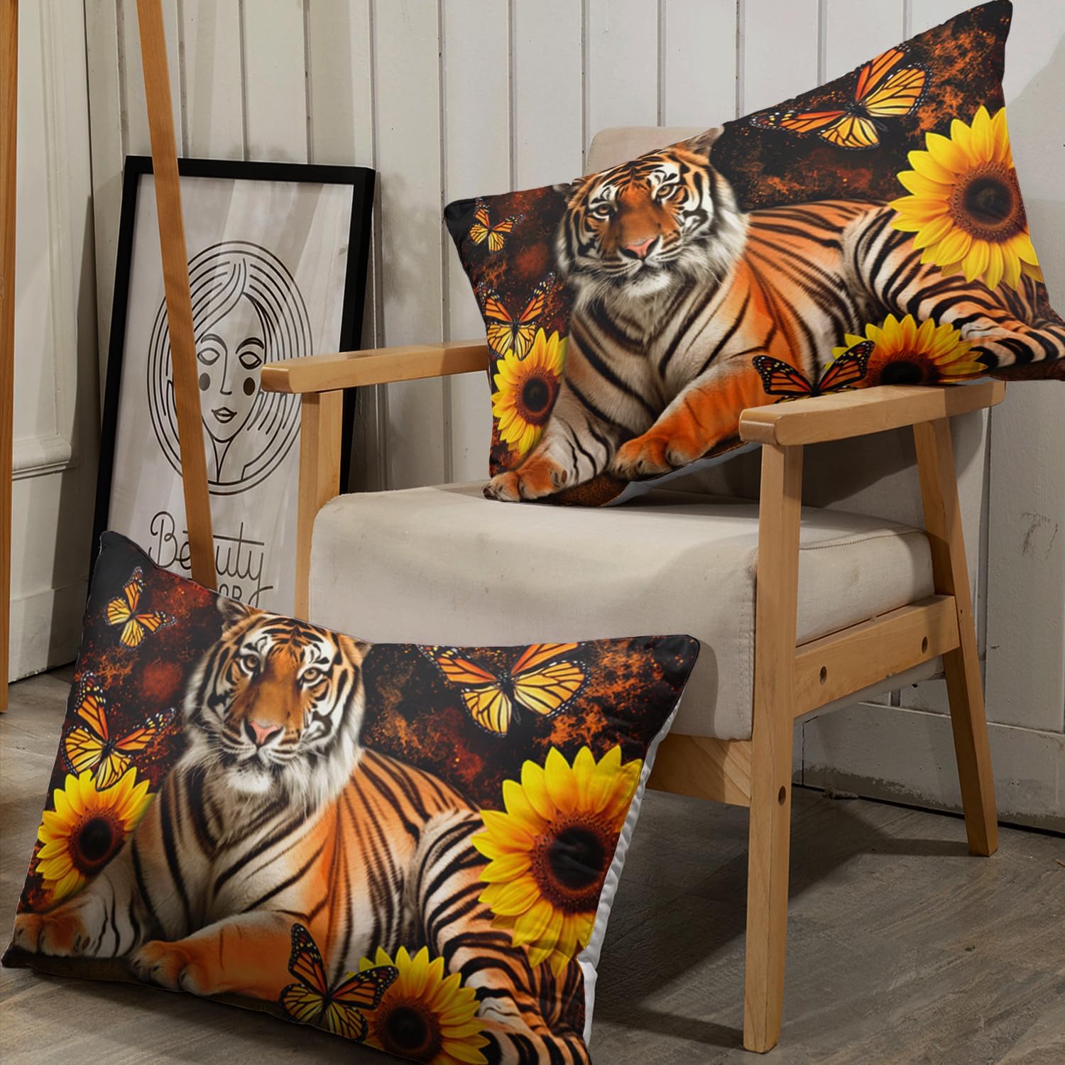 AILONEN Tiger Fitted Sheet Set Twin XL 3 Pieces with 2 Pillowcases