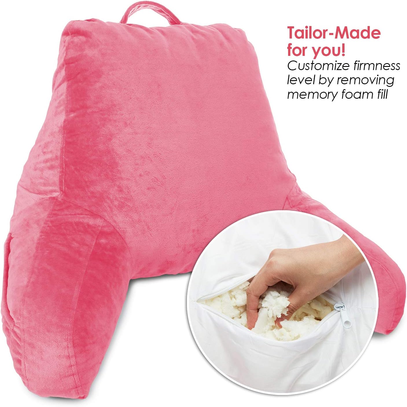 Clara Clark Reading Pillow - Medium Light Pink