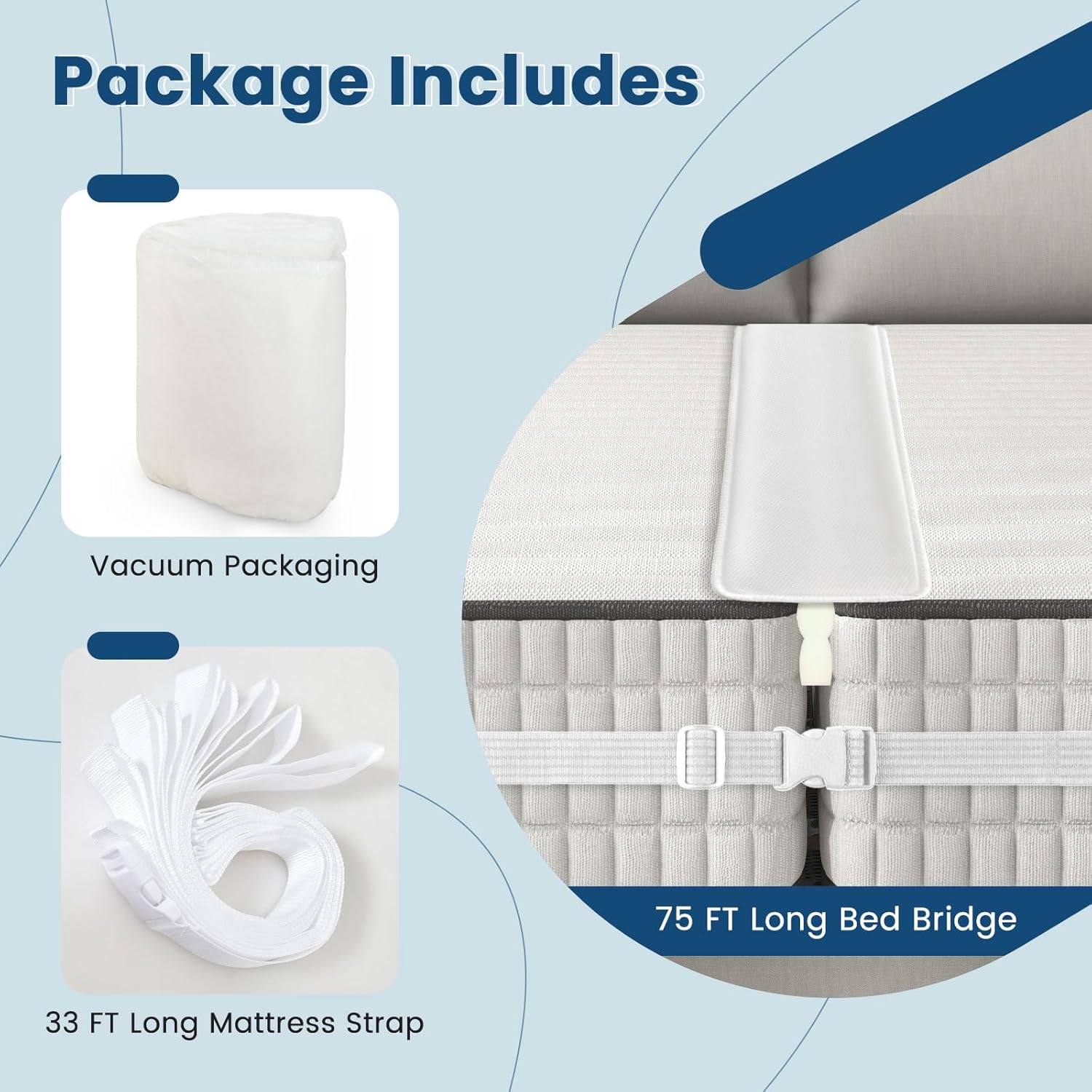Giantex Twin to King Converter Kit with Non-Slip Design