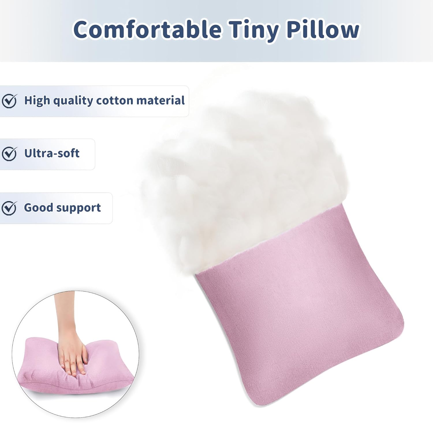 Pro Goleem Pink Travel Pillow for Kids and Camping