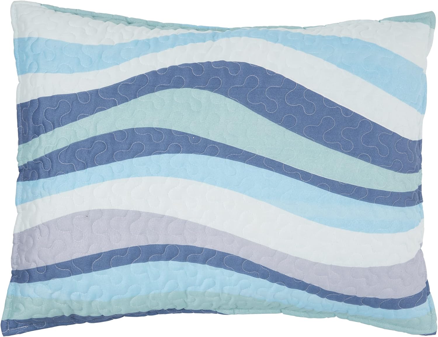 CF Home Sea Waves Blue Ocean Coastal FullQueen Bedding Set