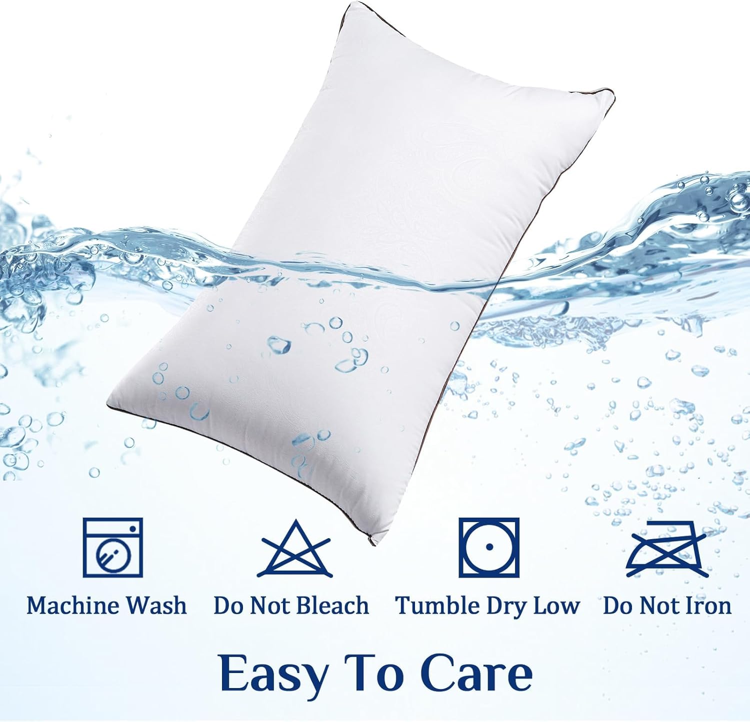 JOLLYVOGUE Bed Pillows Set of 4 Cooling Supportive Hotel Collection